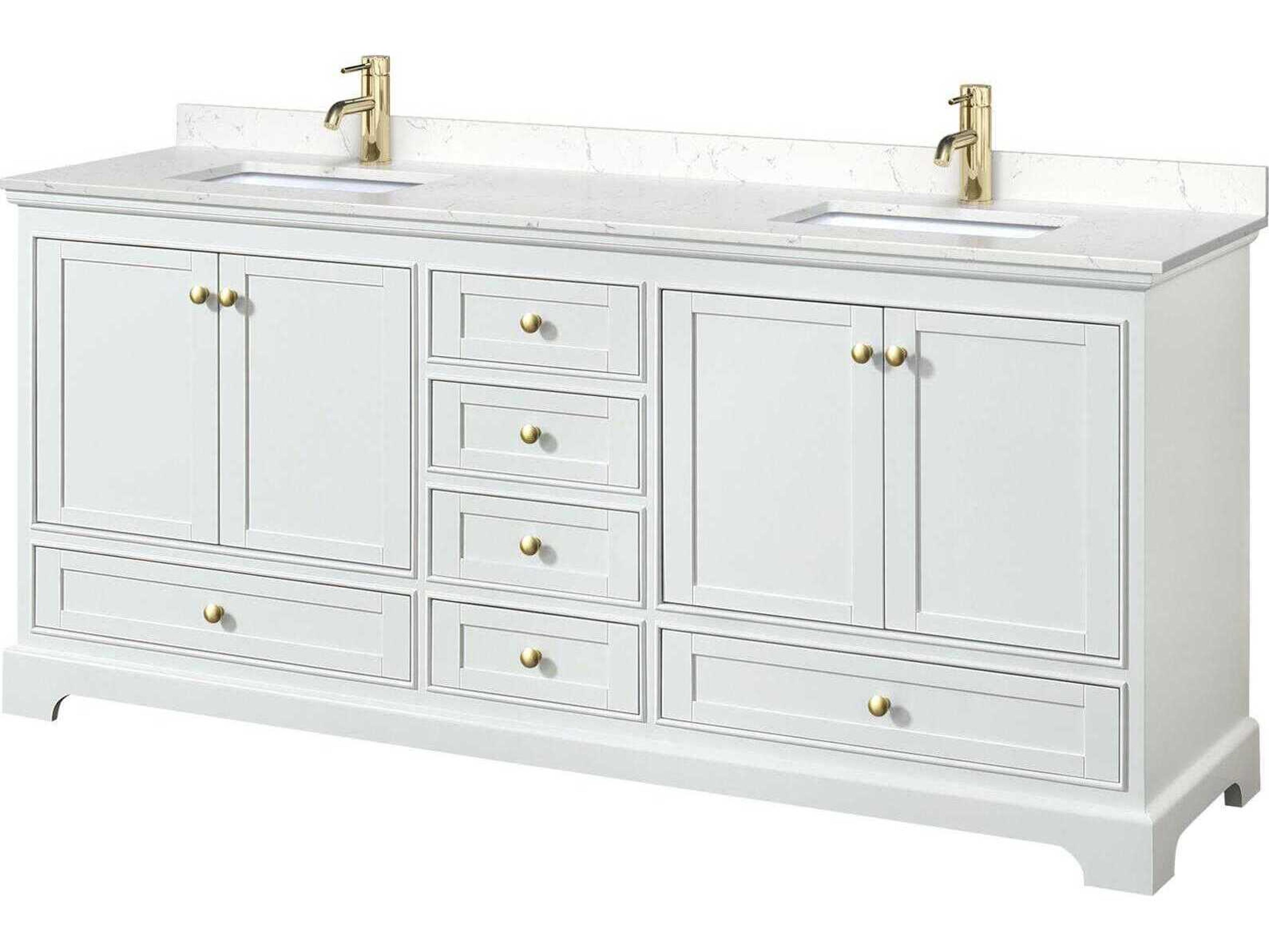 Wyndham Collection Deborah 80" White Vanity