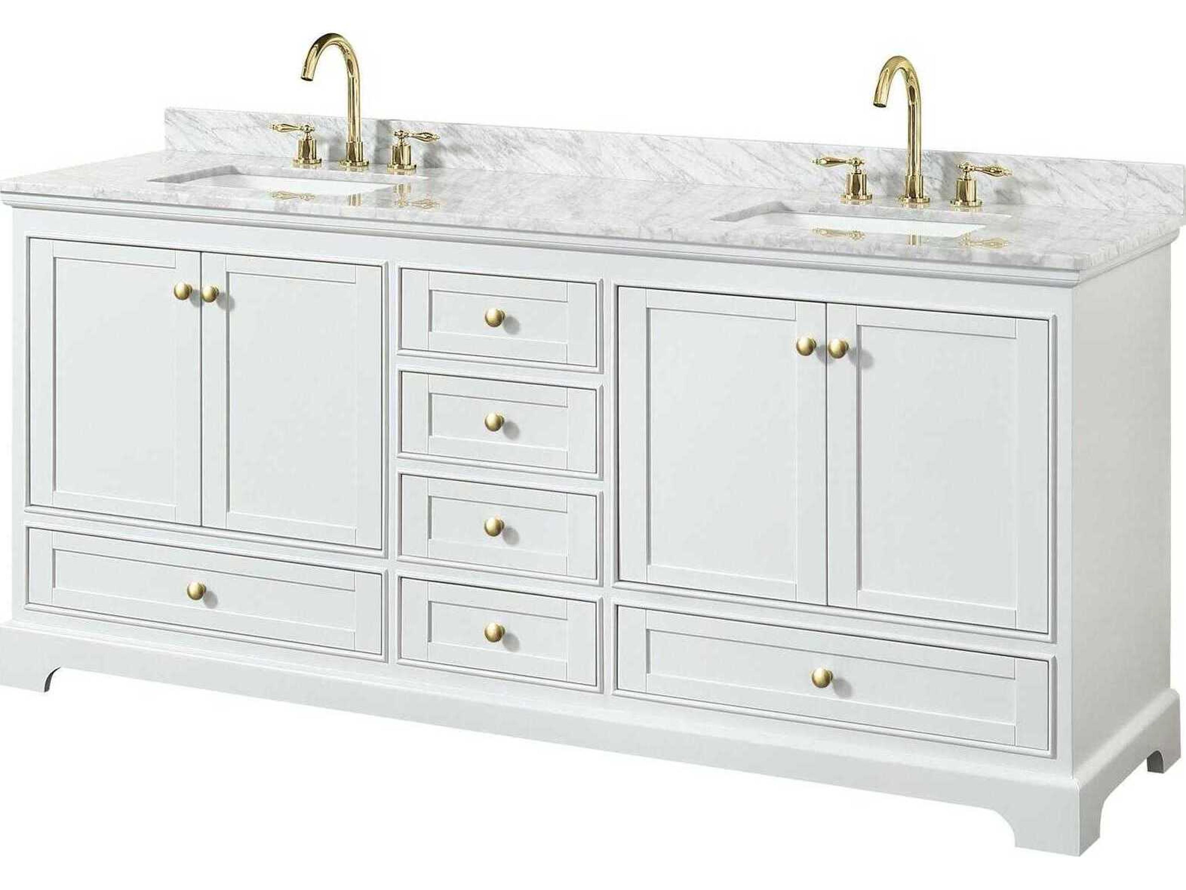 Wyndham Collection Deborah 80" White Vanity