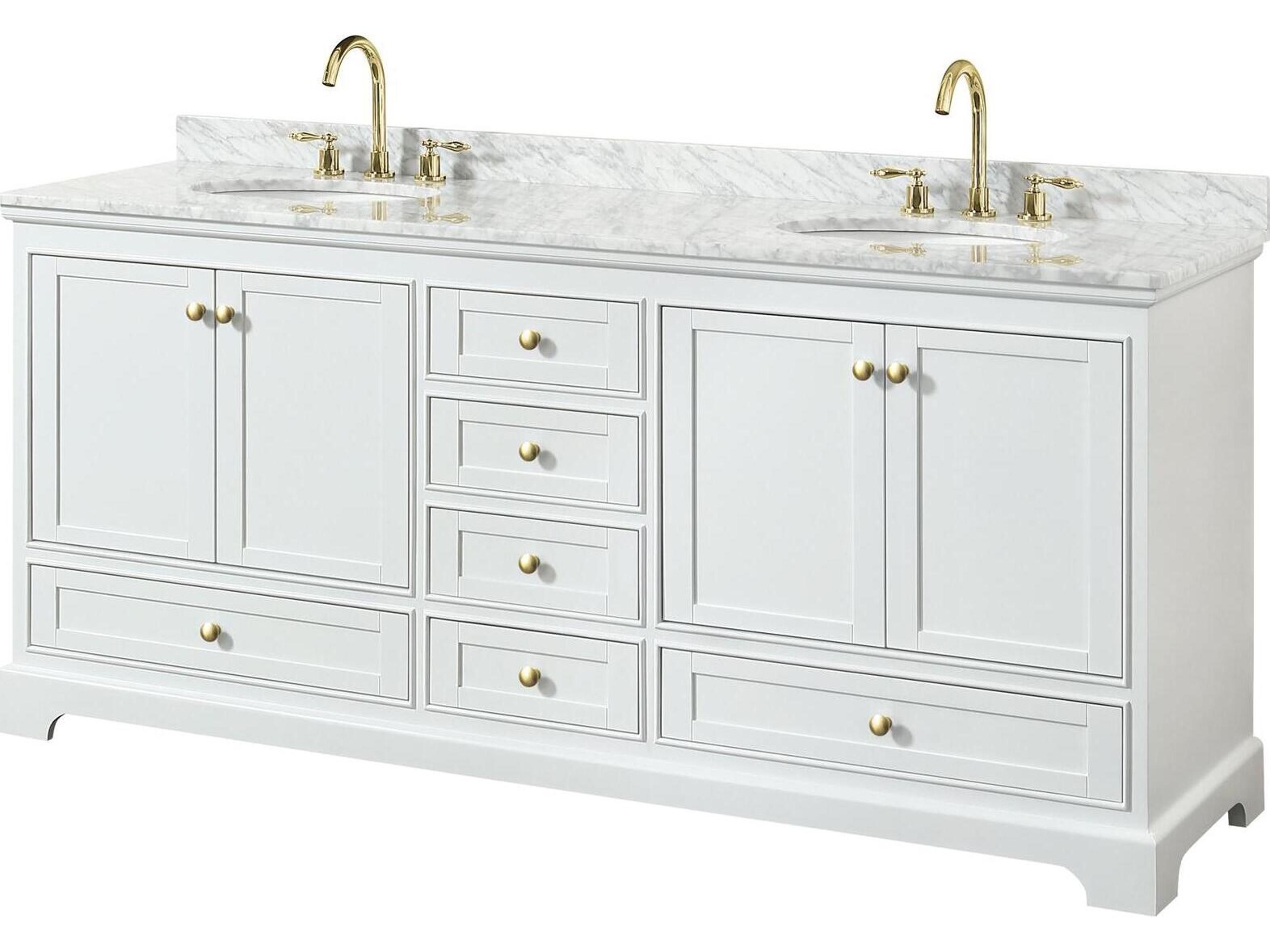 Wyndham Collection Deborah 80" White Vanity