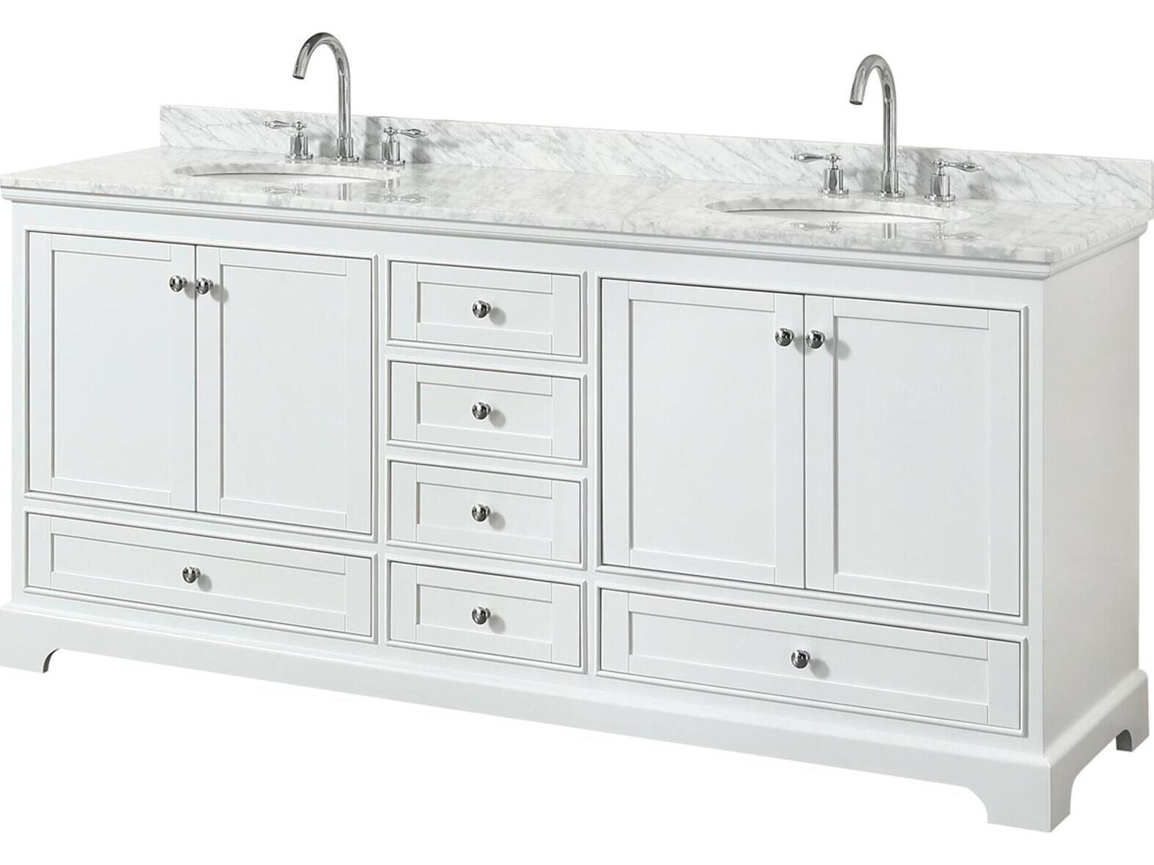 Wyndham Collection Deborah 80" White Vanity