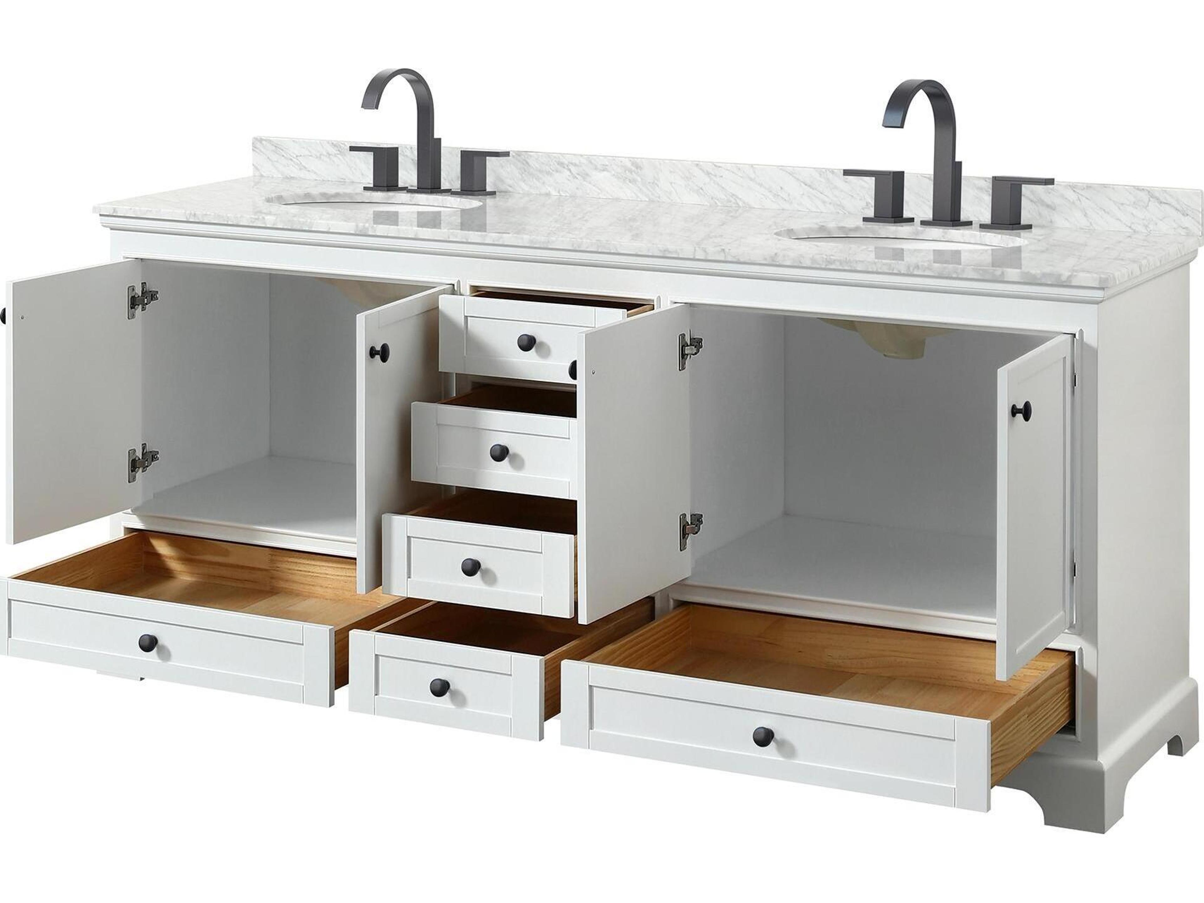 Wyndham Collection Deborah 80" White Vanity