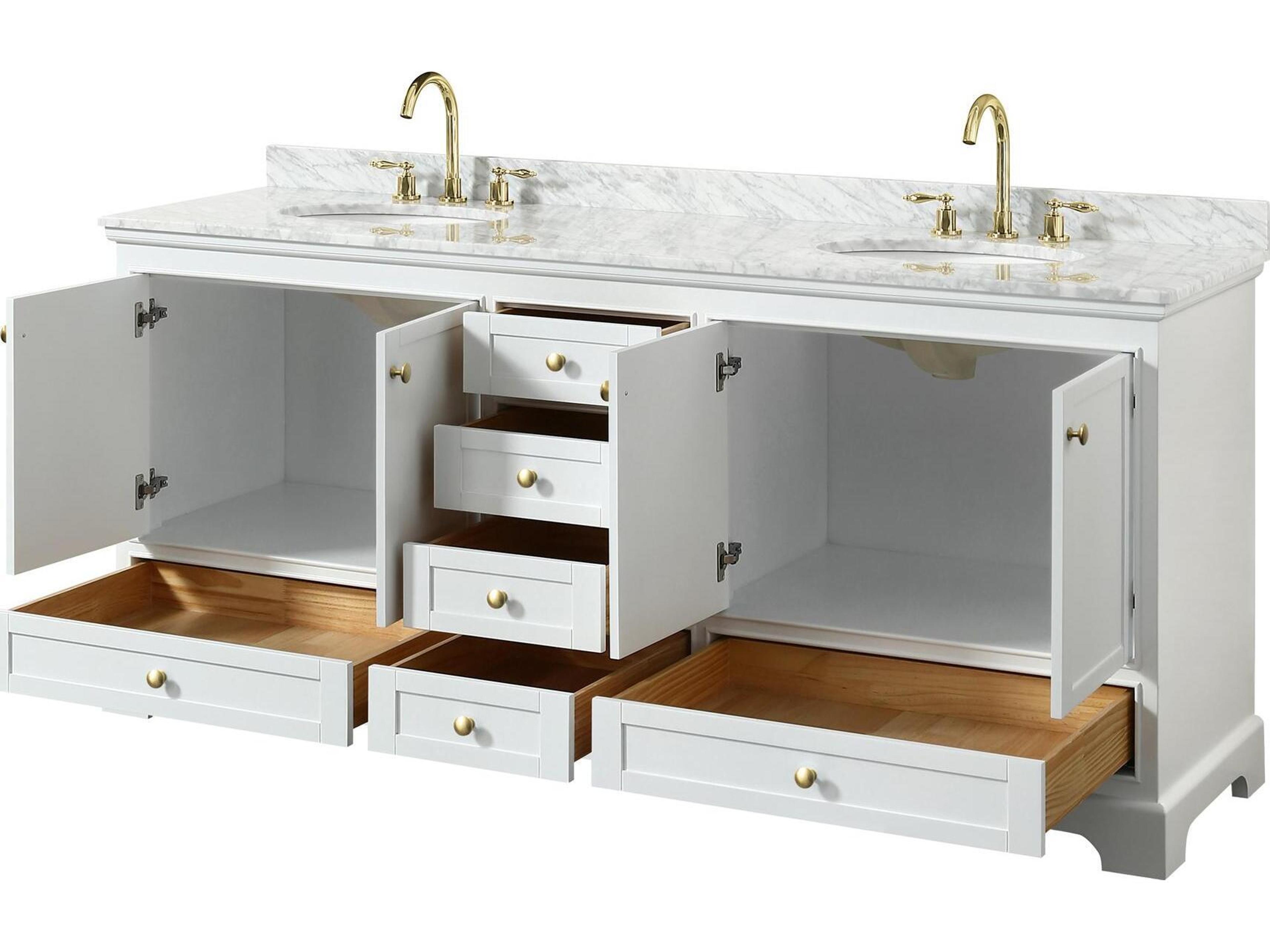 Wyndham Collection Deborah 80" White Vanity