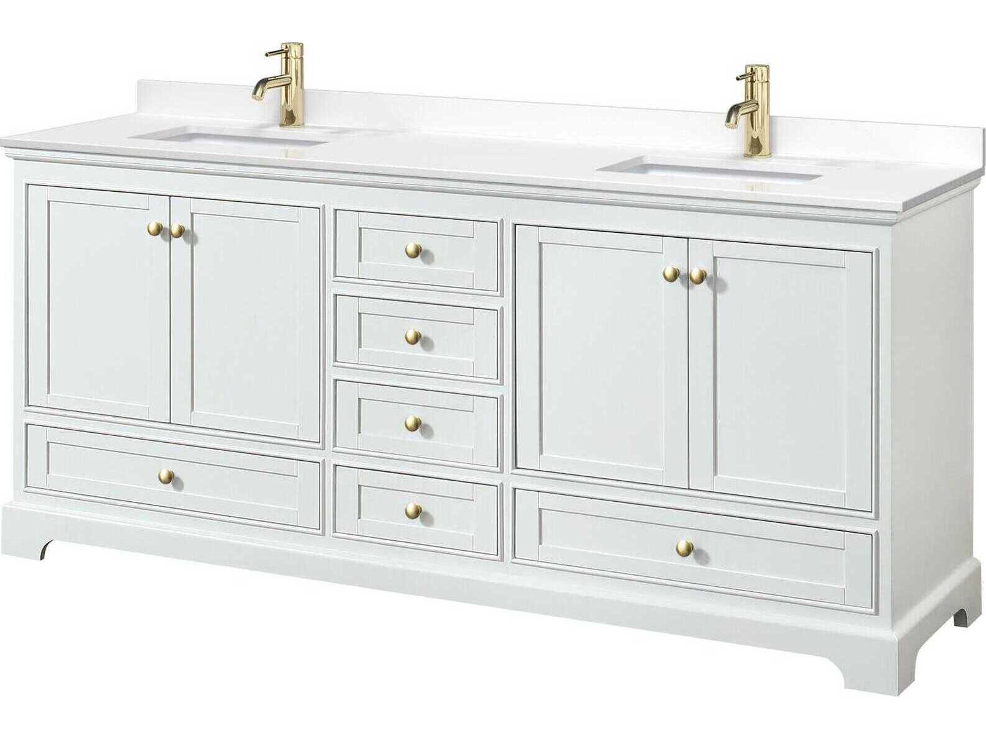 Wyndham Collection Deborah 80" White Vanity