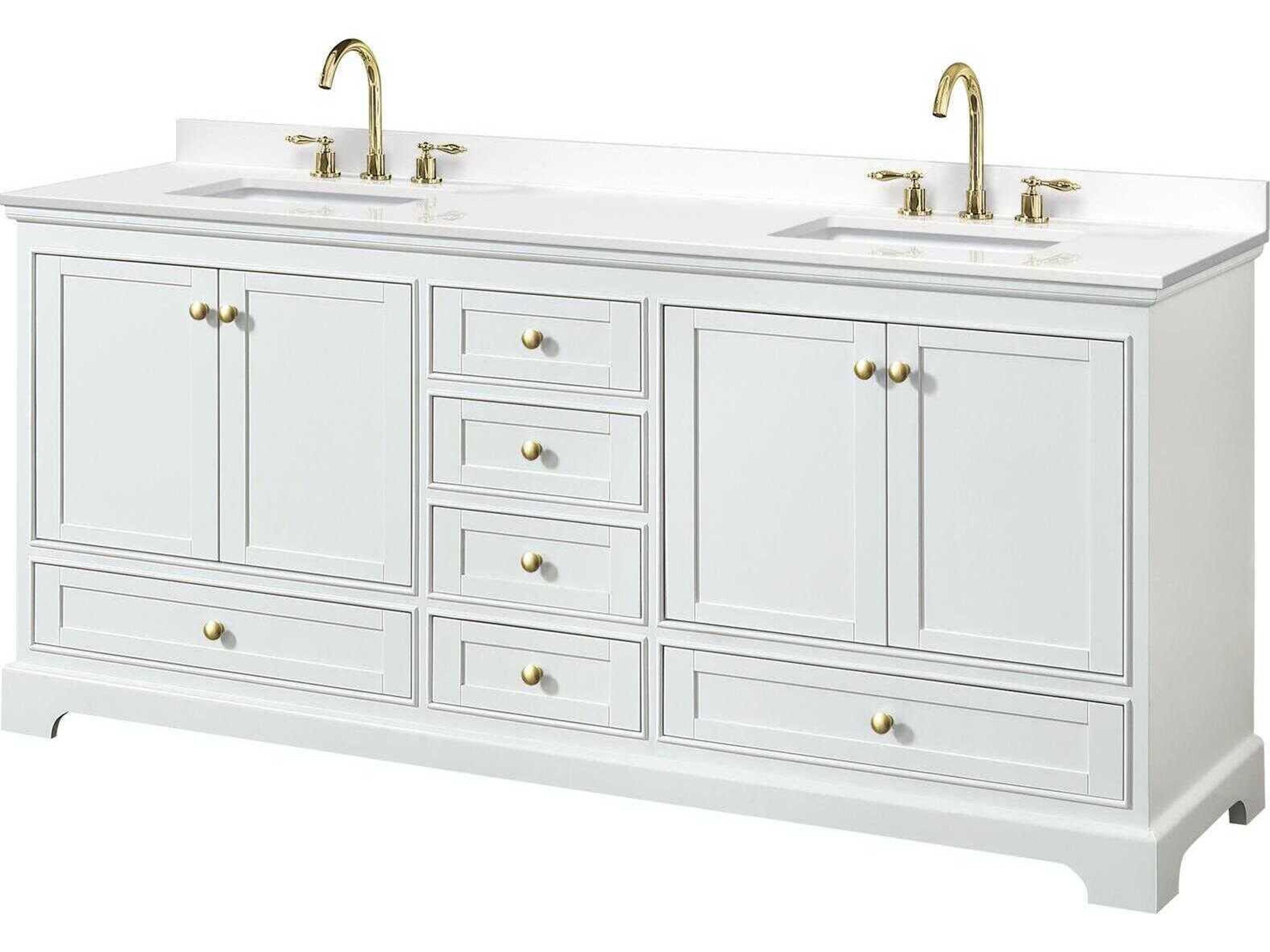 Wyndham Collection Deborah 80" White Vanity