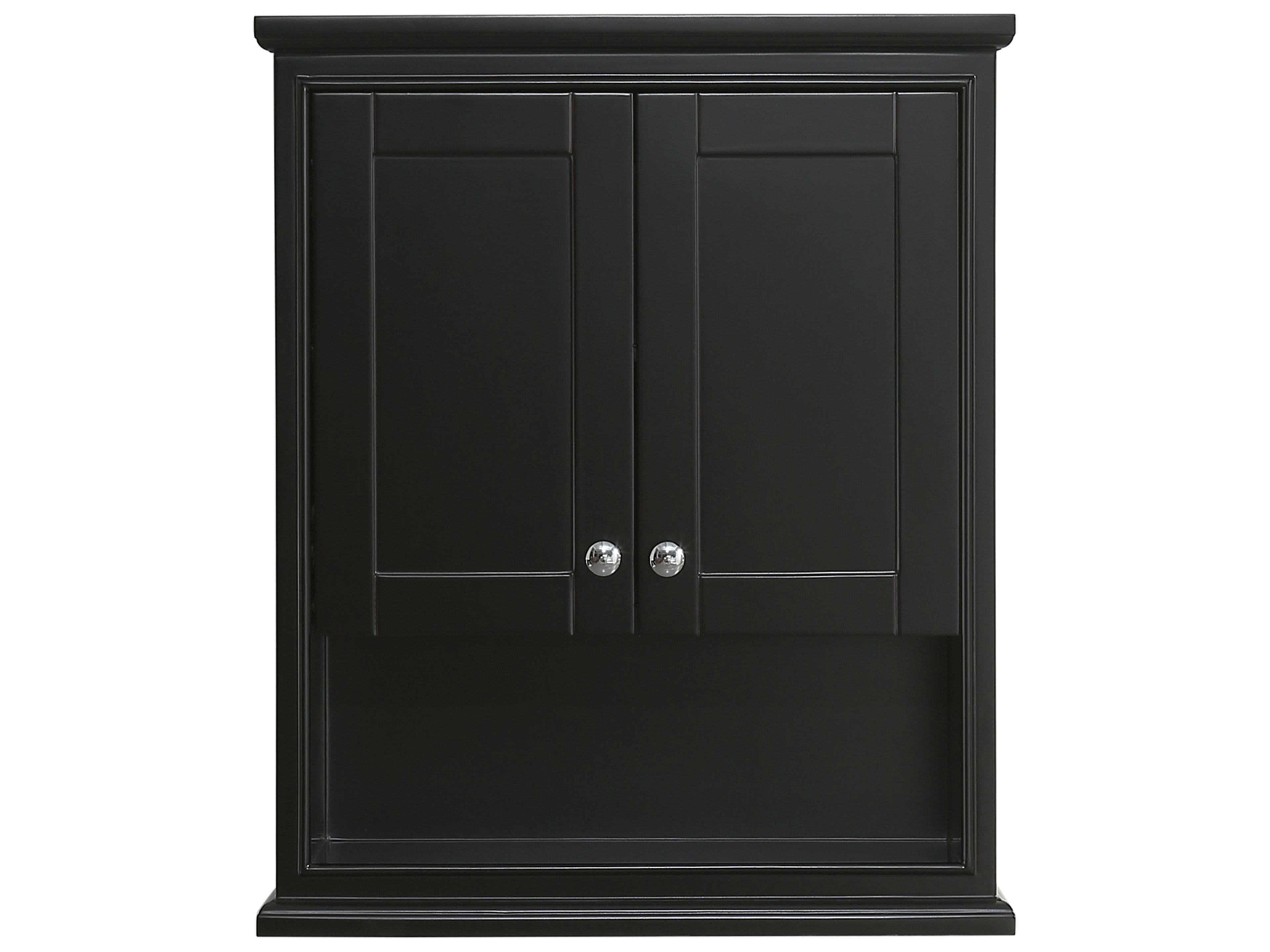 Wyndham Collection Deborah Dark Espresso Over-the-Toilet Bathroom Wall-Mounted Storage Cabinet