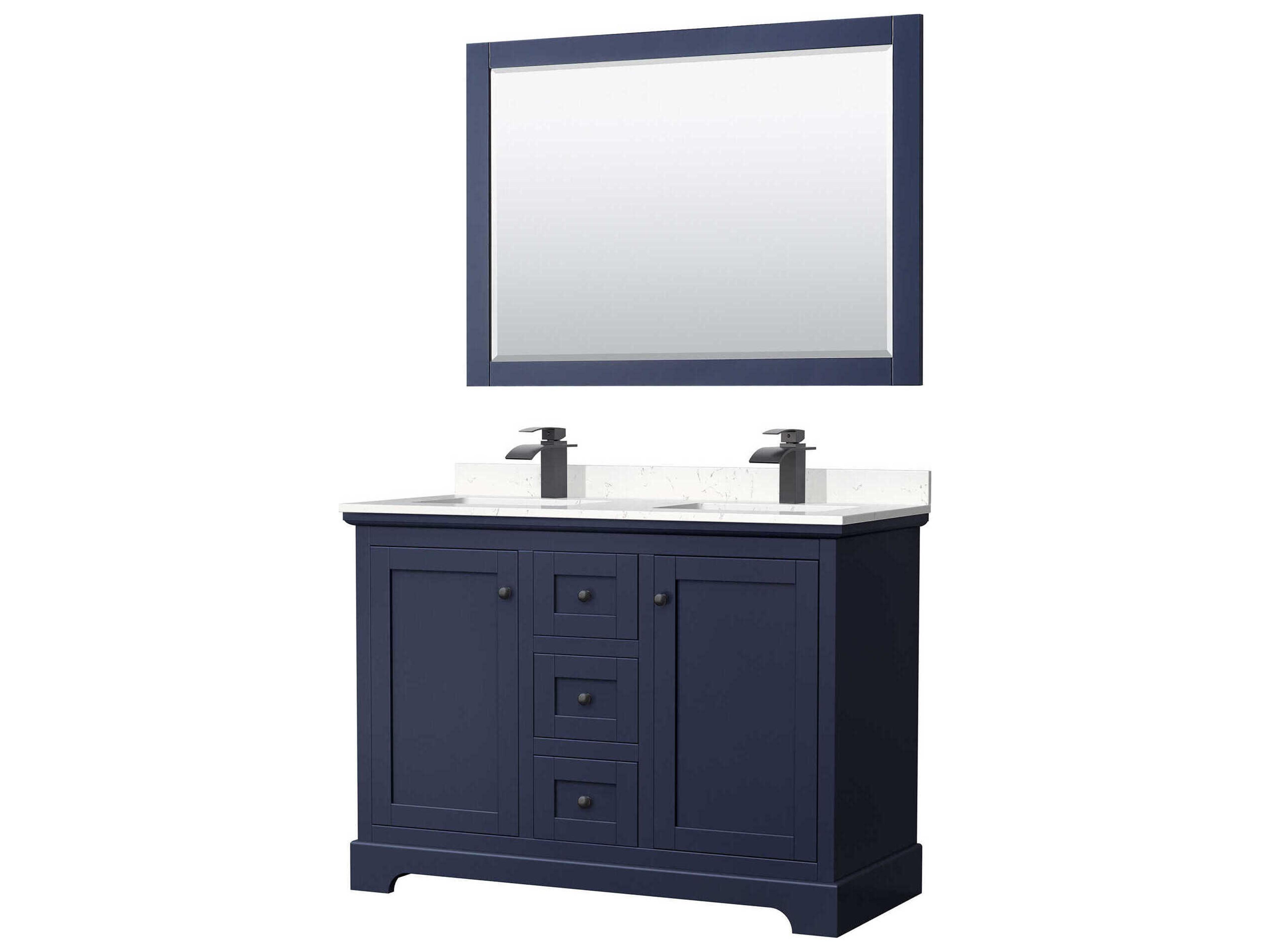 Avery 48" Dark Blue Vanity with 46" Mirror
