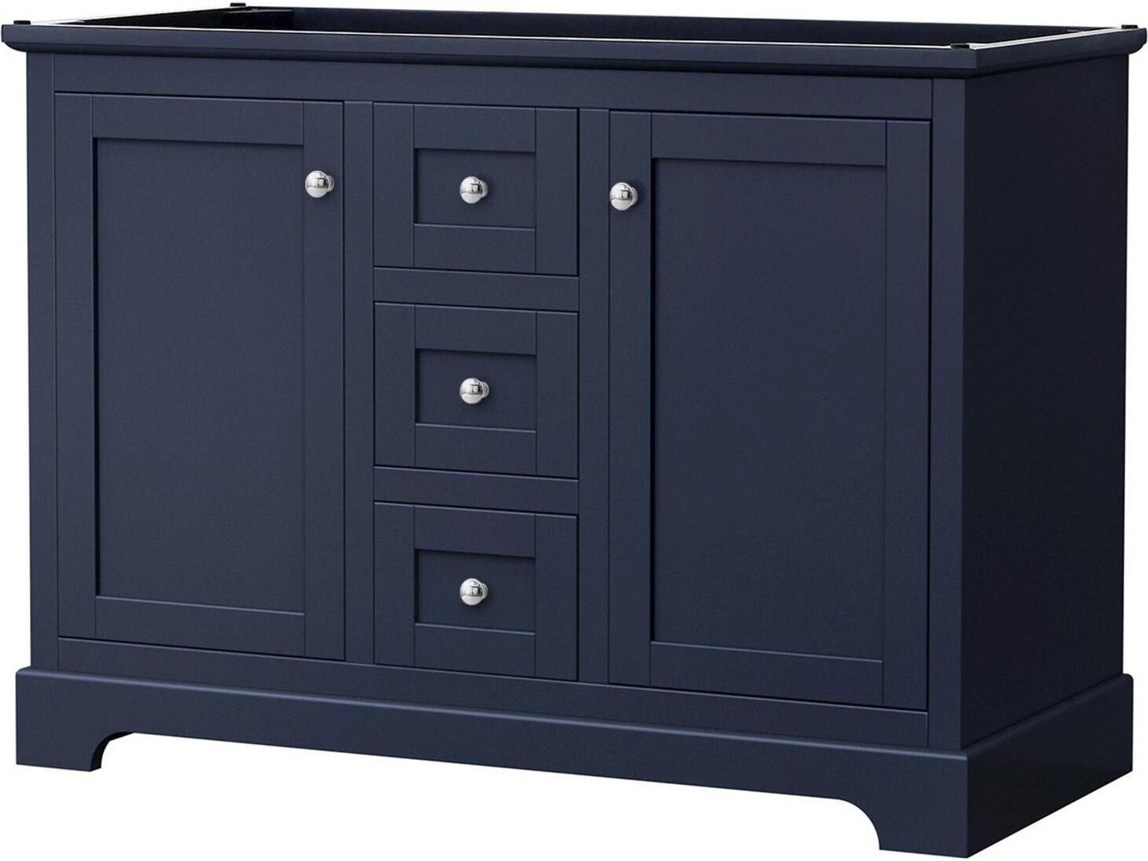 Wyndham Collection Avery 47" Dark Blue Vanity