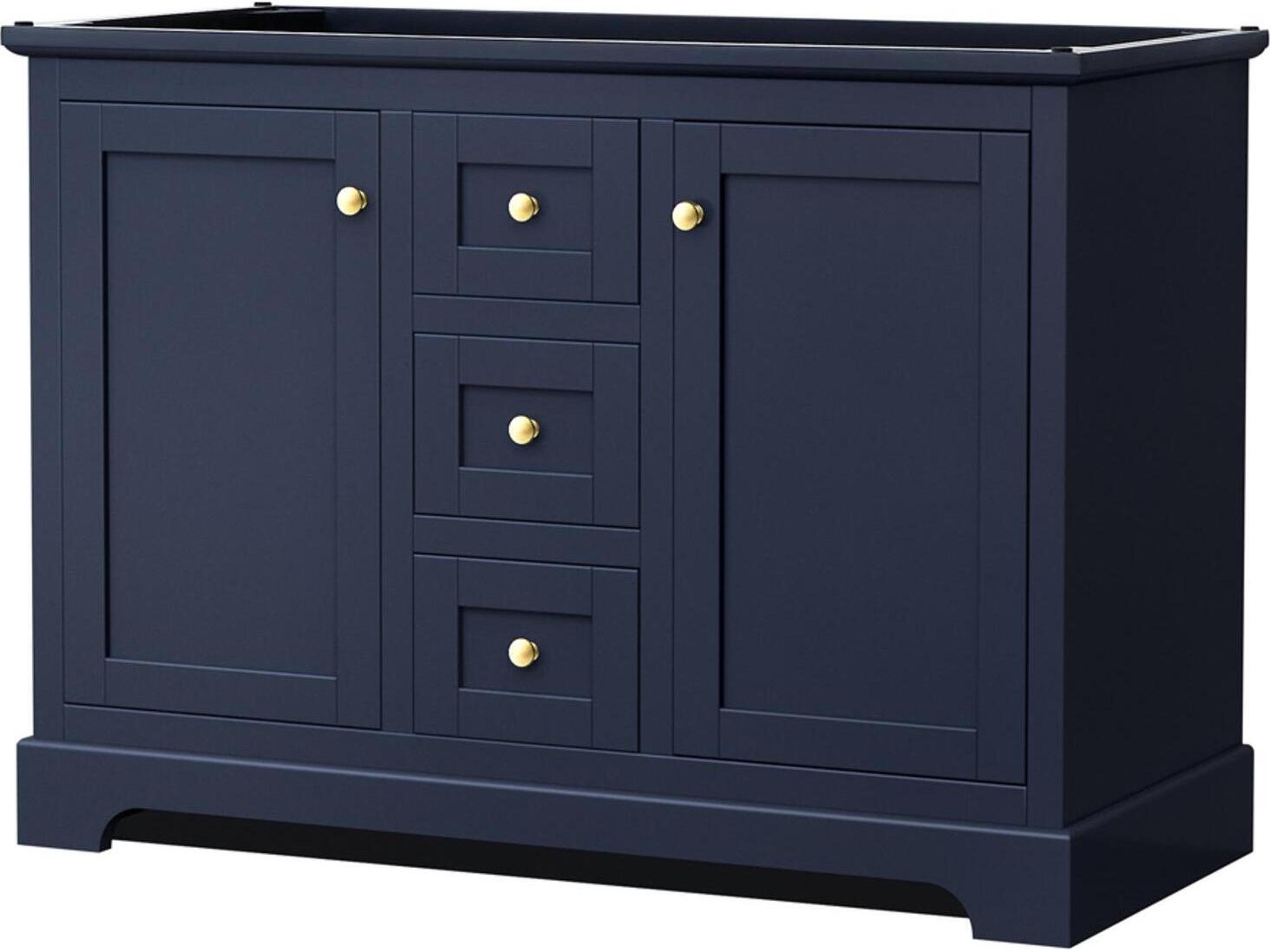 Wyndham Collection Avery 47" Dark Blue Vanity