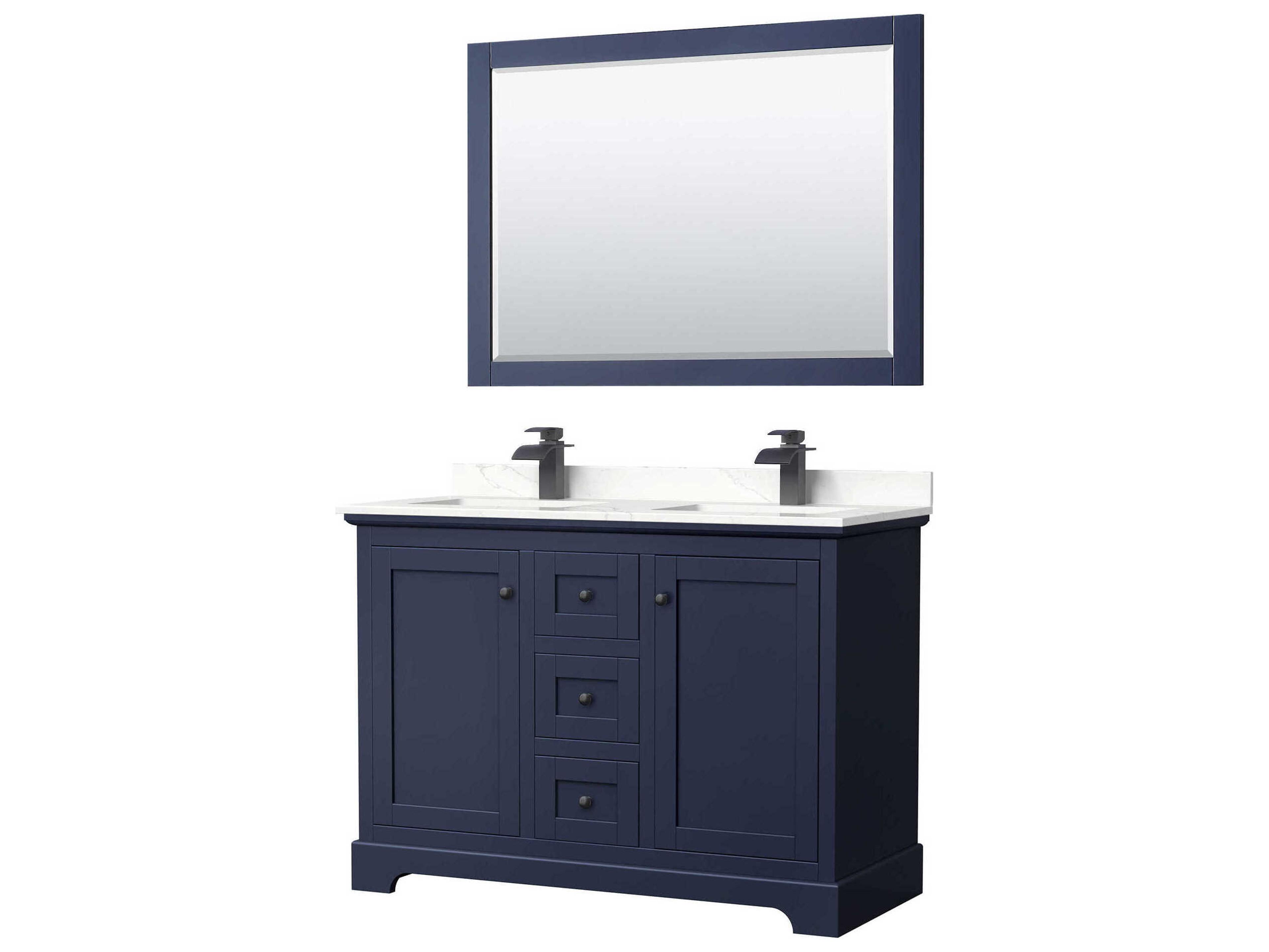 Avery 48" Dark Blue Vanity with 46" Mirror