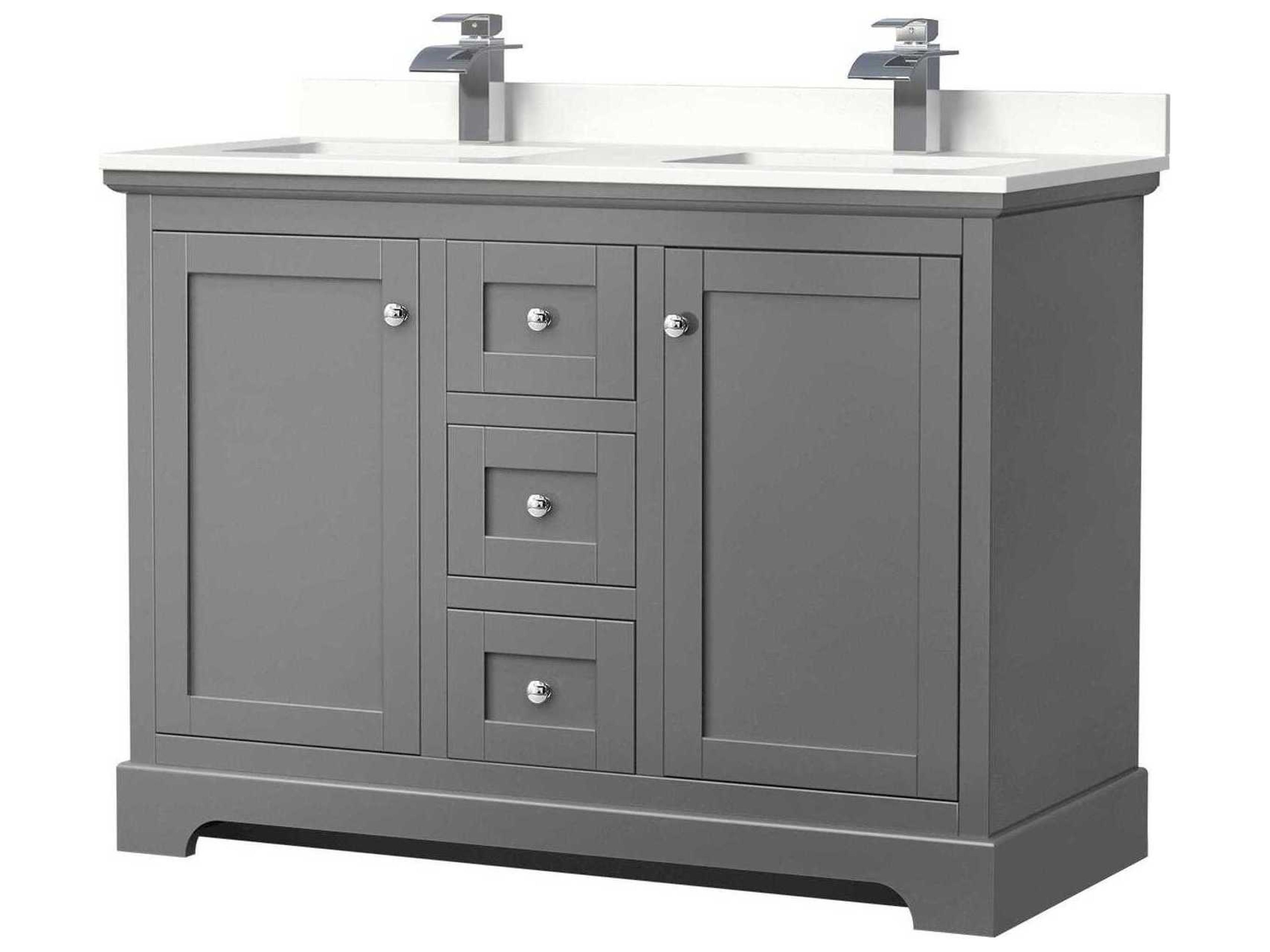 Wyndham Collection Avery 48" Dark Gray Vanity