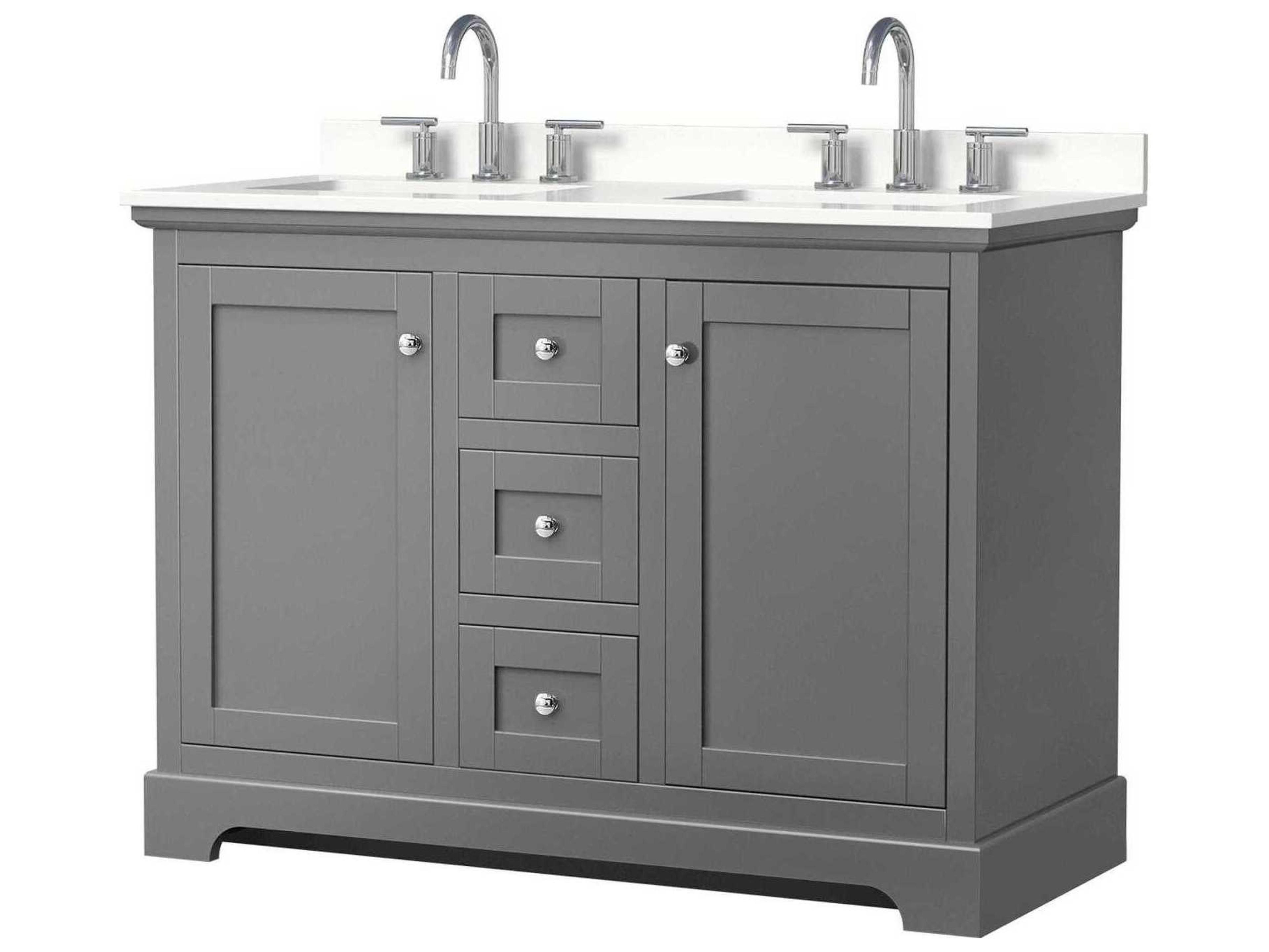 Wyndham Collection Avery 48" Dark Gray Vanity