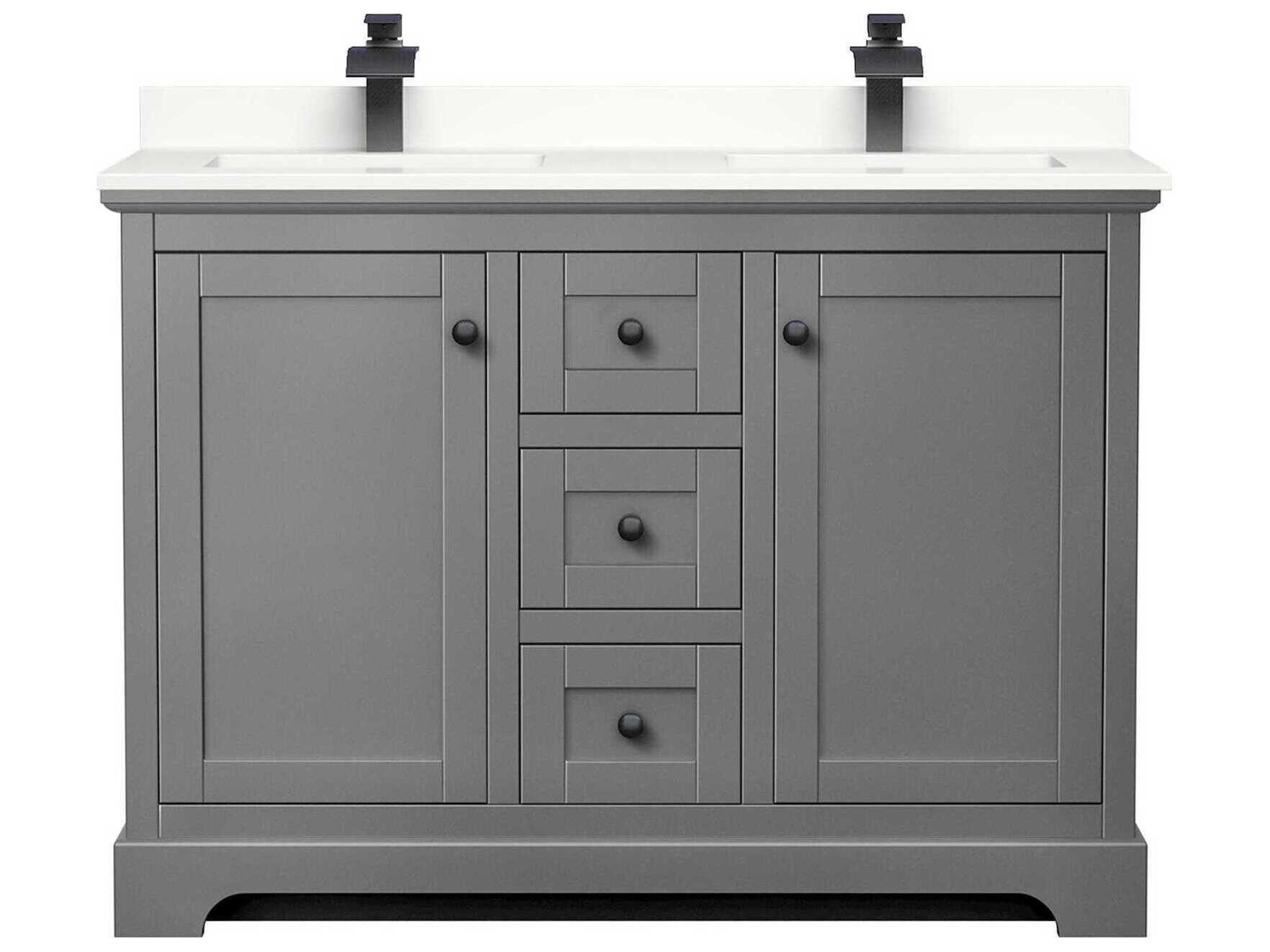 Wyndham Collection Avery 48" Dark Gray Vanity