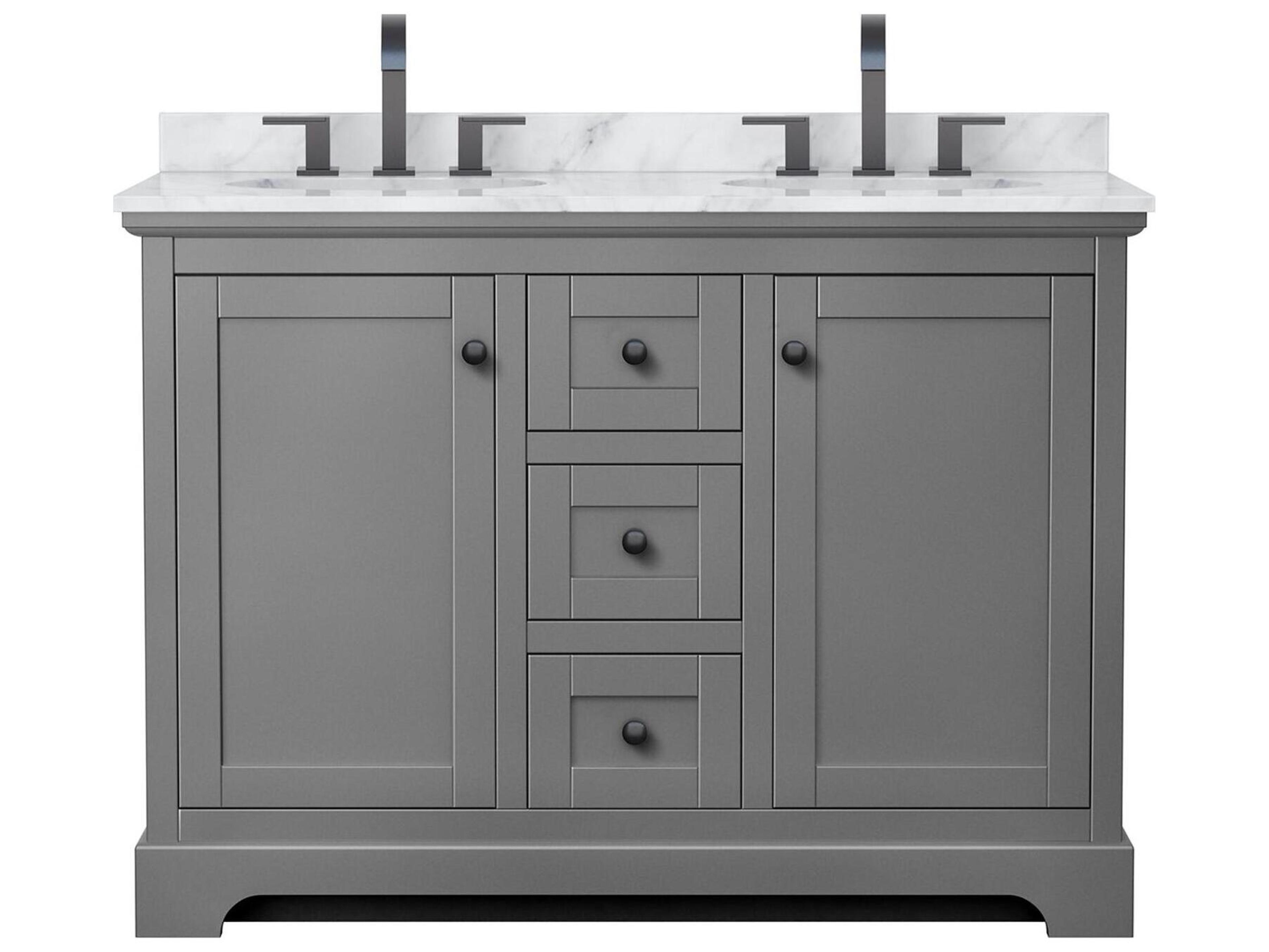 Wyndham Collection Avery 48" Dark Gray Vanity