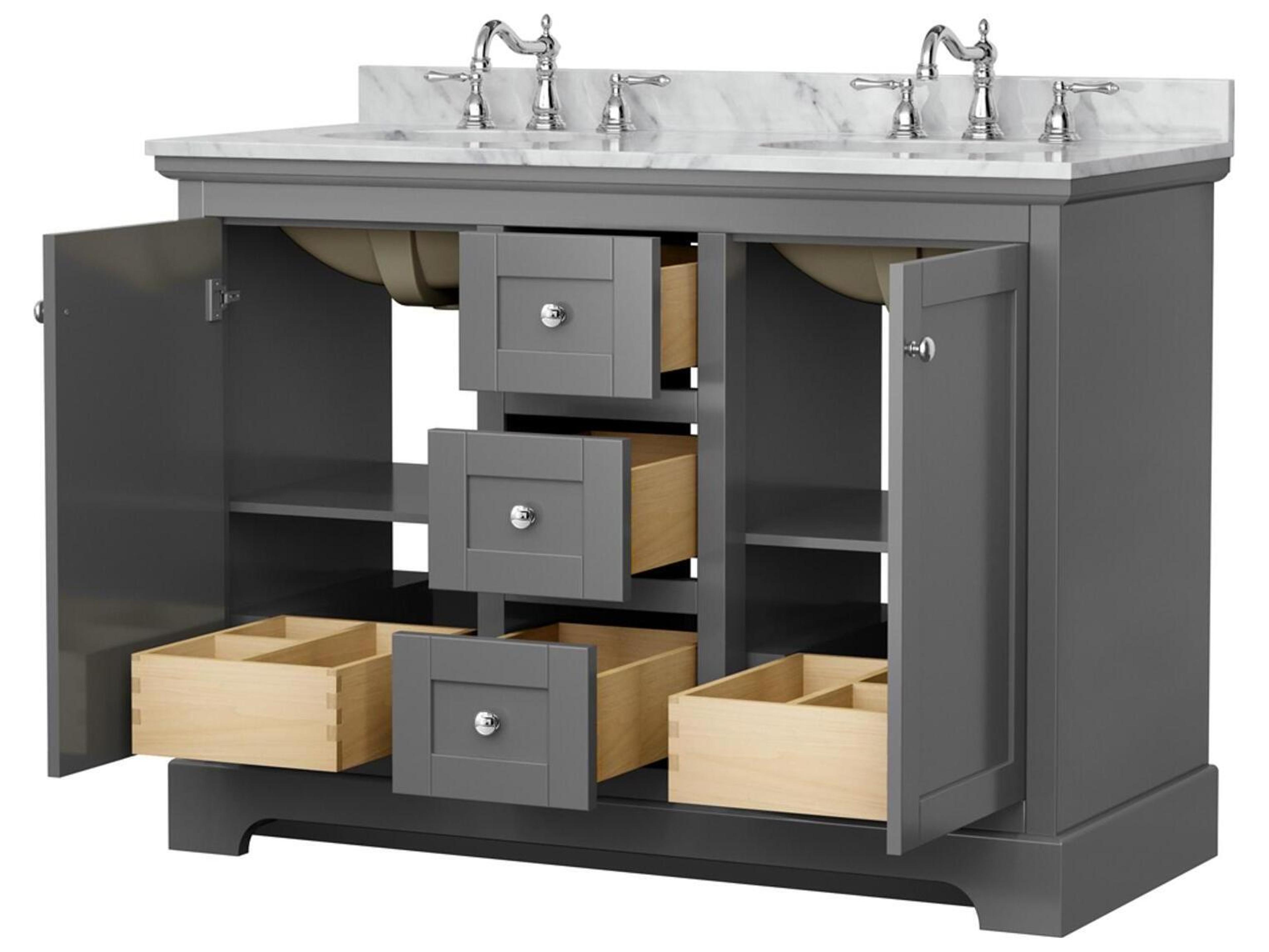 Wyndham Collection Avery 48" Dark Gray Vanity