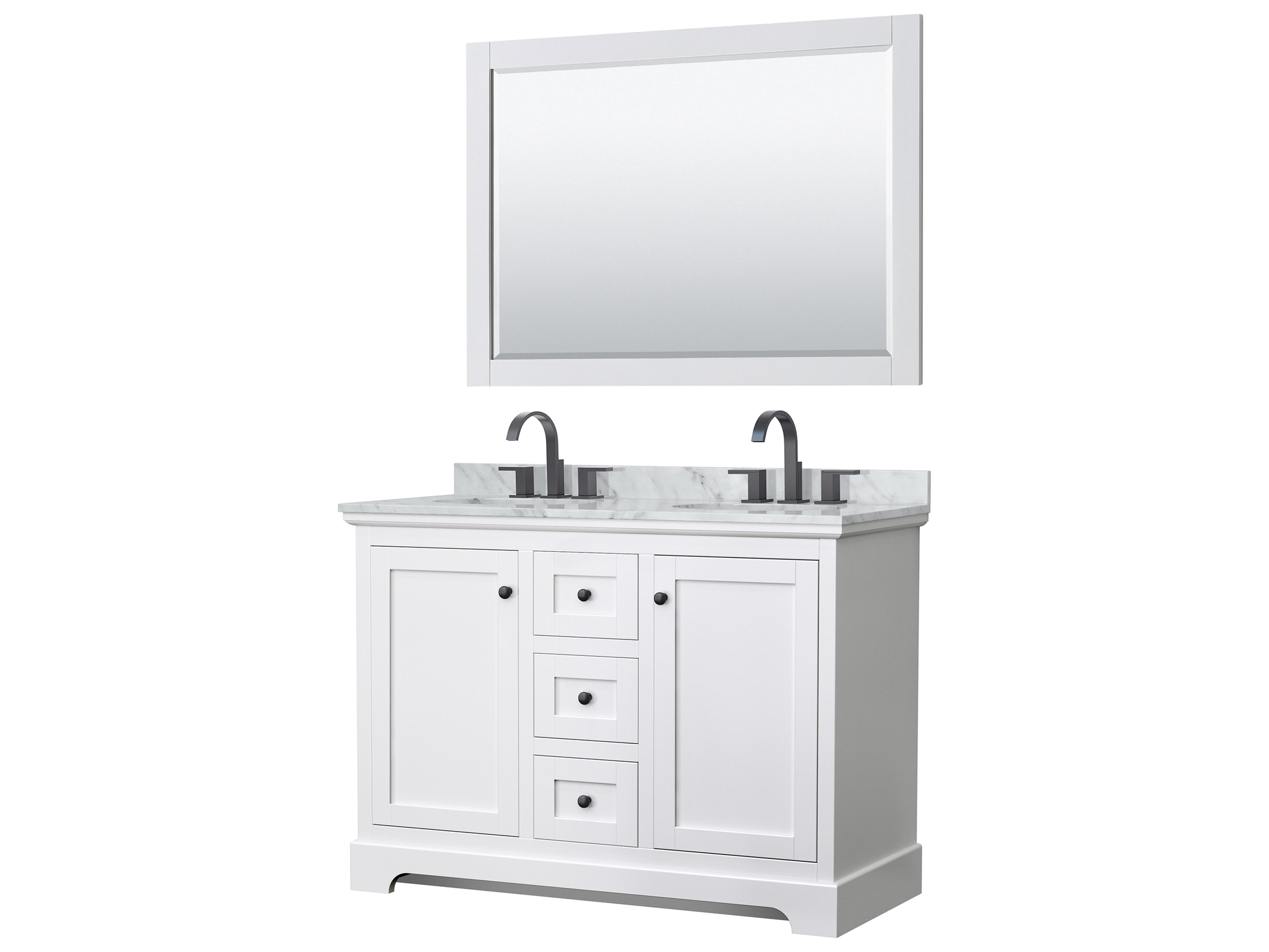 Avery 48" White Vanity with 46" Mirror