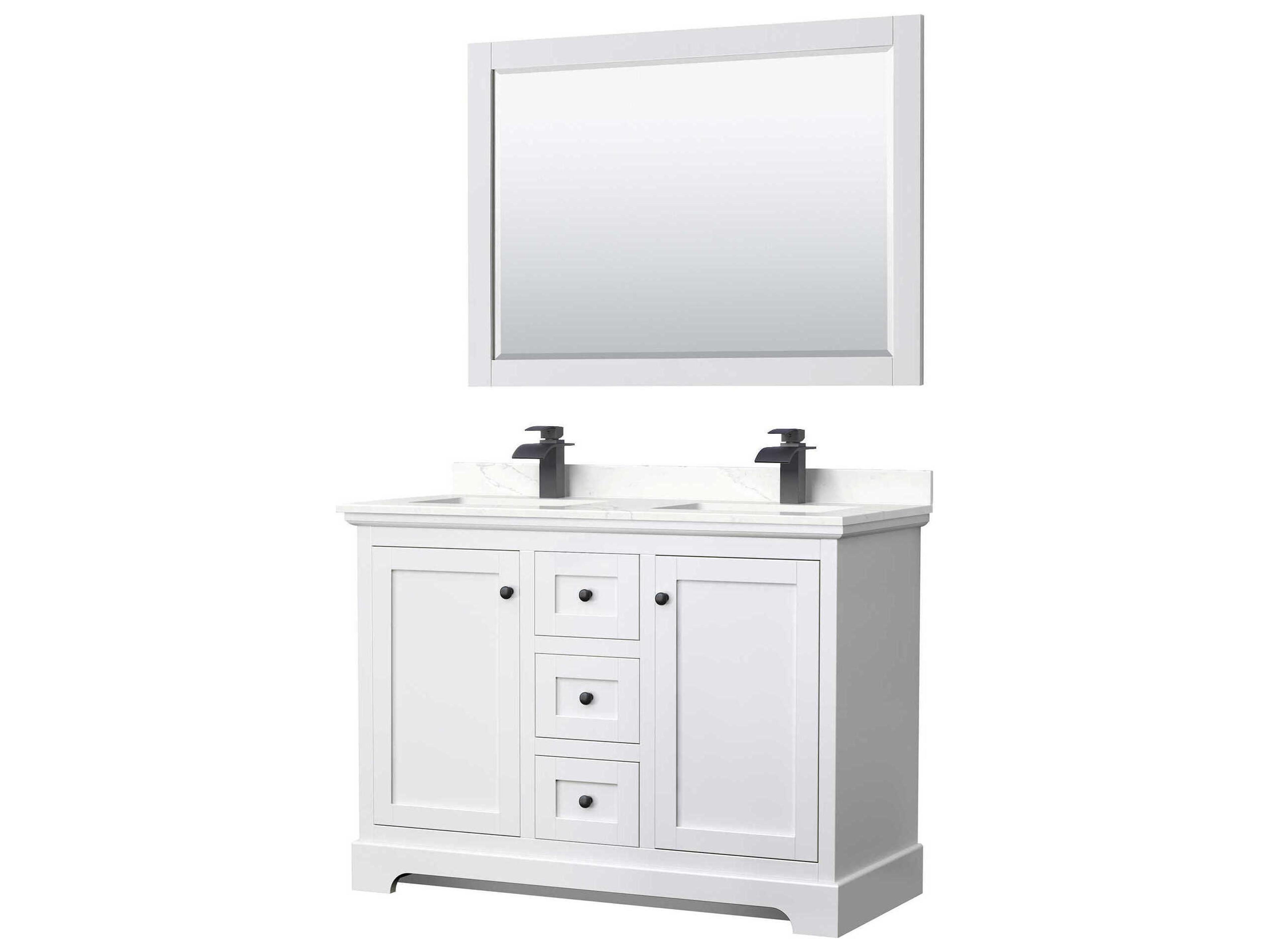 Avery 48" White Vanity with 46" Mirror