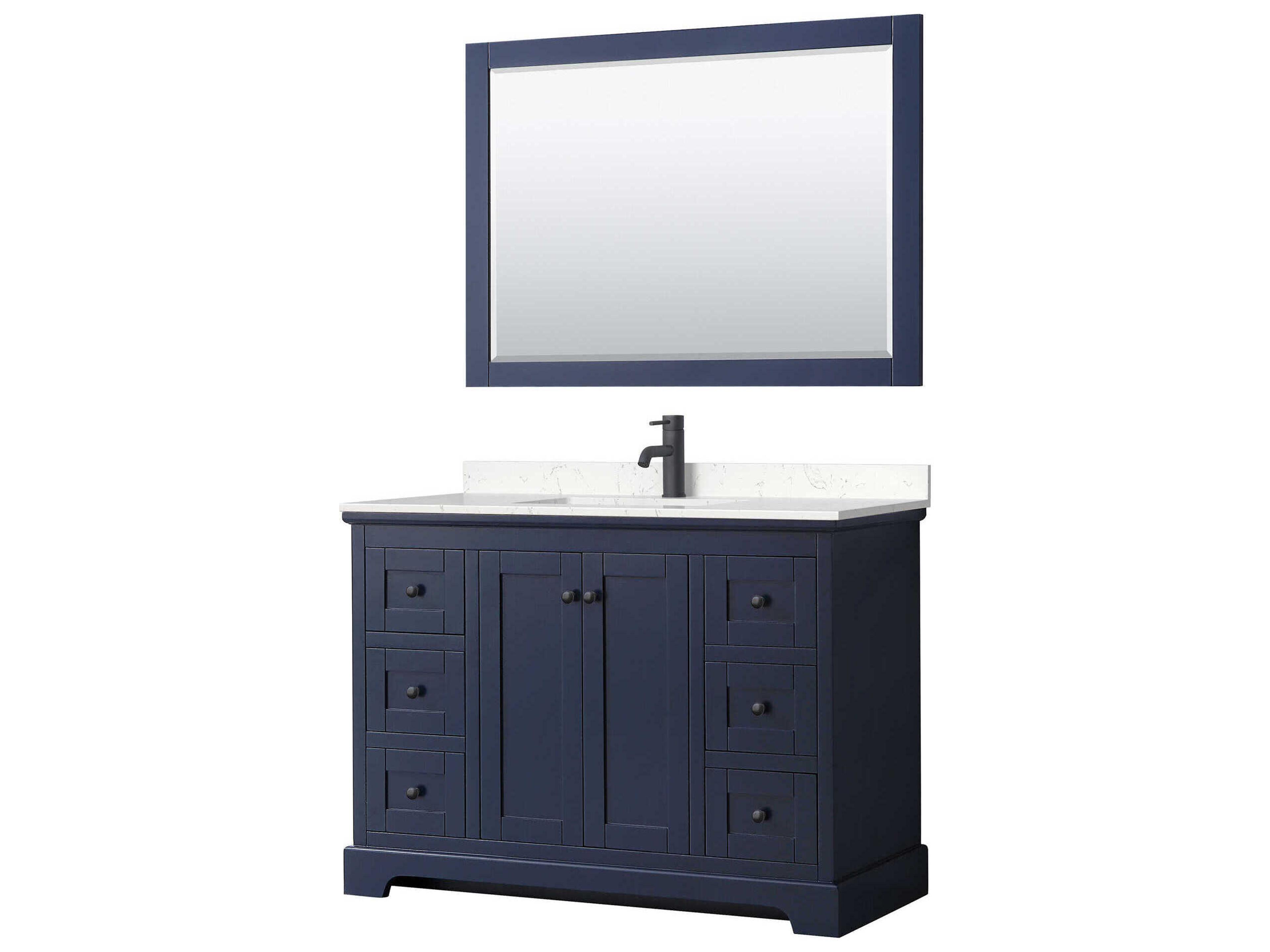 Avery 48" Dark Blue Vanity with 46" Mirror