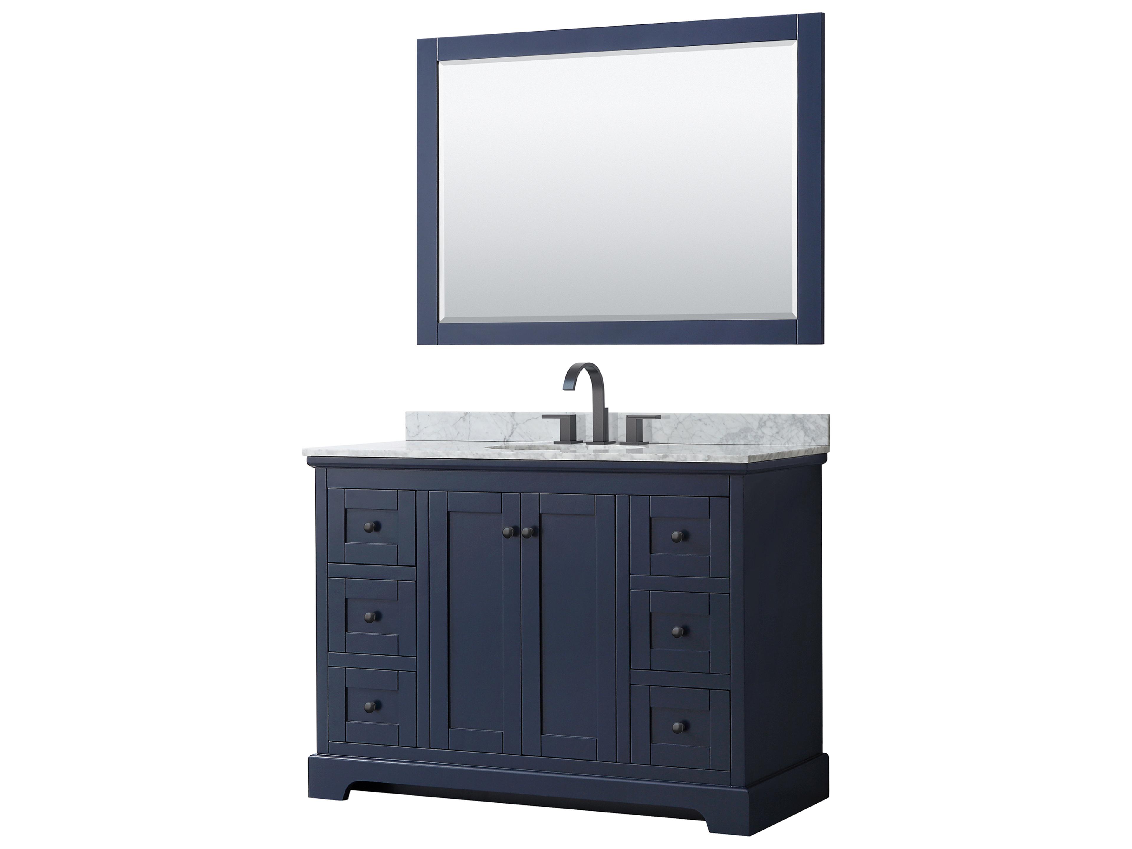 Avery 48" Dark Blue Vanity with 46" Mirror