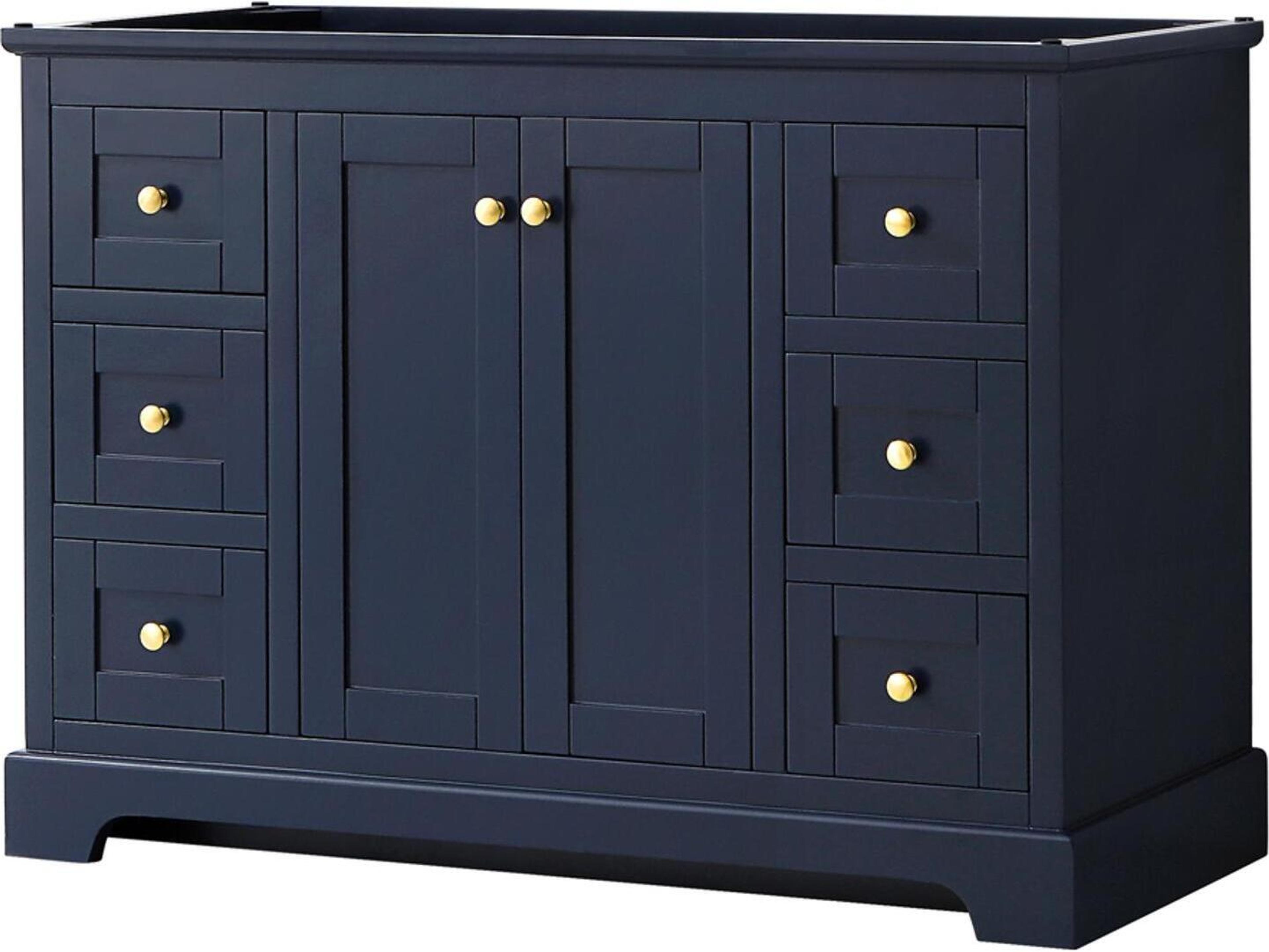 Wyndham Collection Avery 47" Dark Blue Vanity