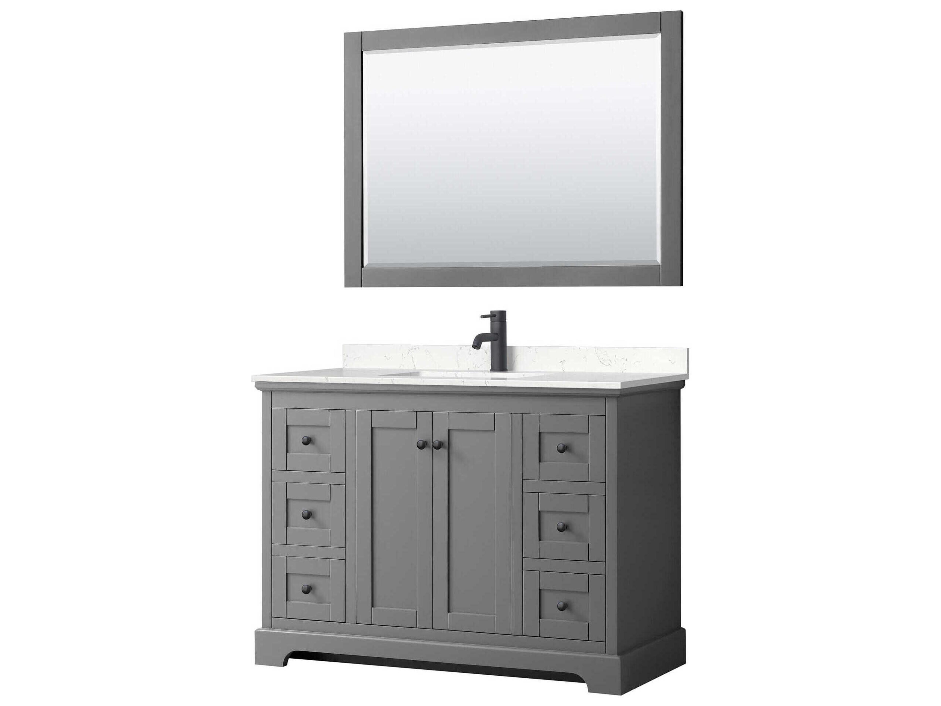 Avery 48" Dark Gray Vanity with 46" Mirror