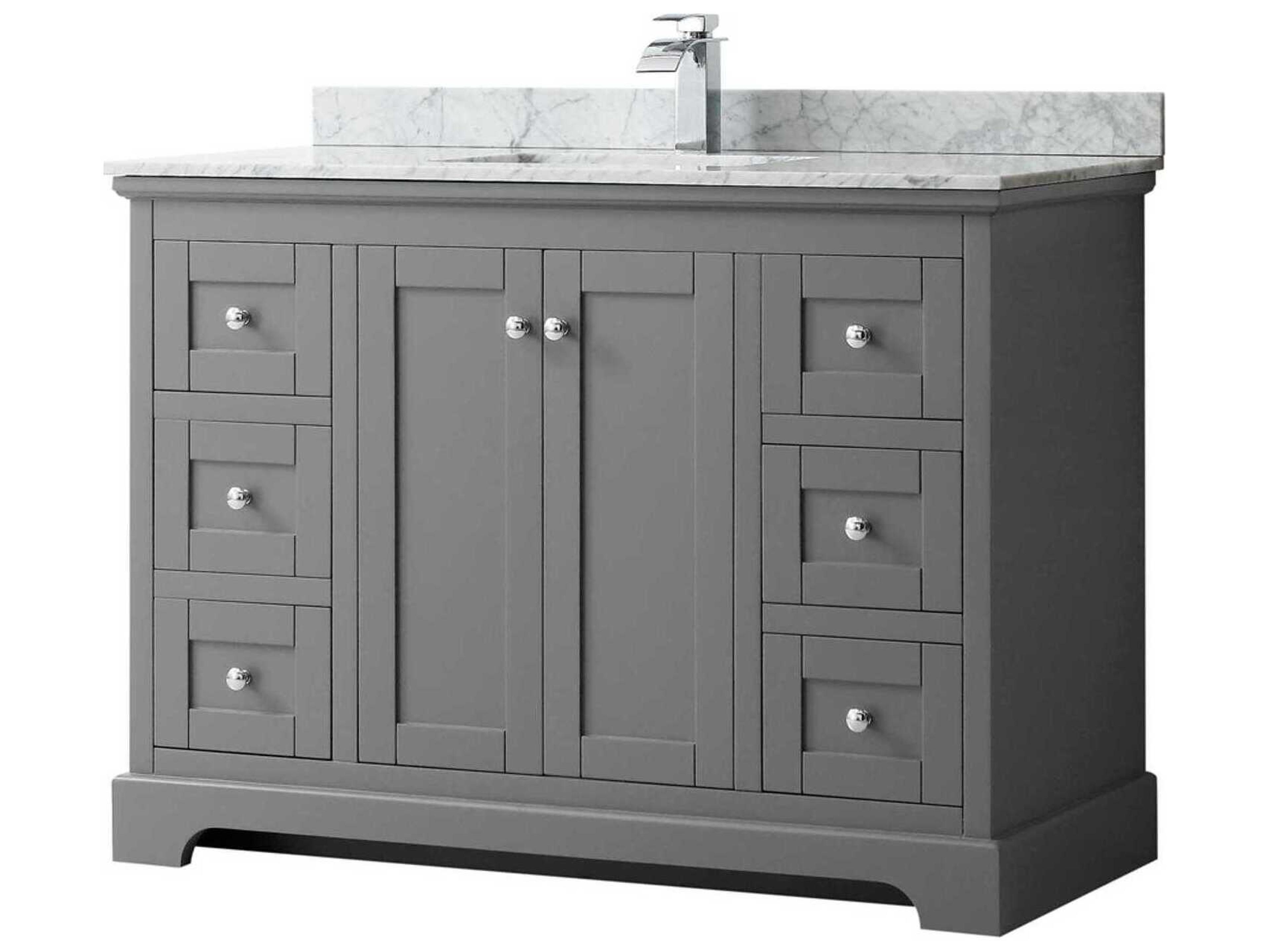 Wyndham Collection Avery 48" Dark Gray Vanity