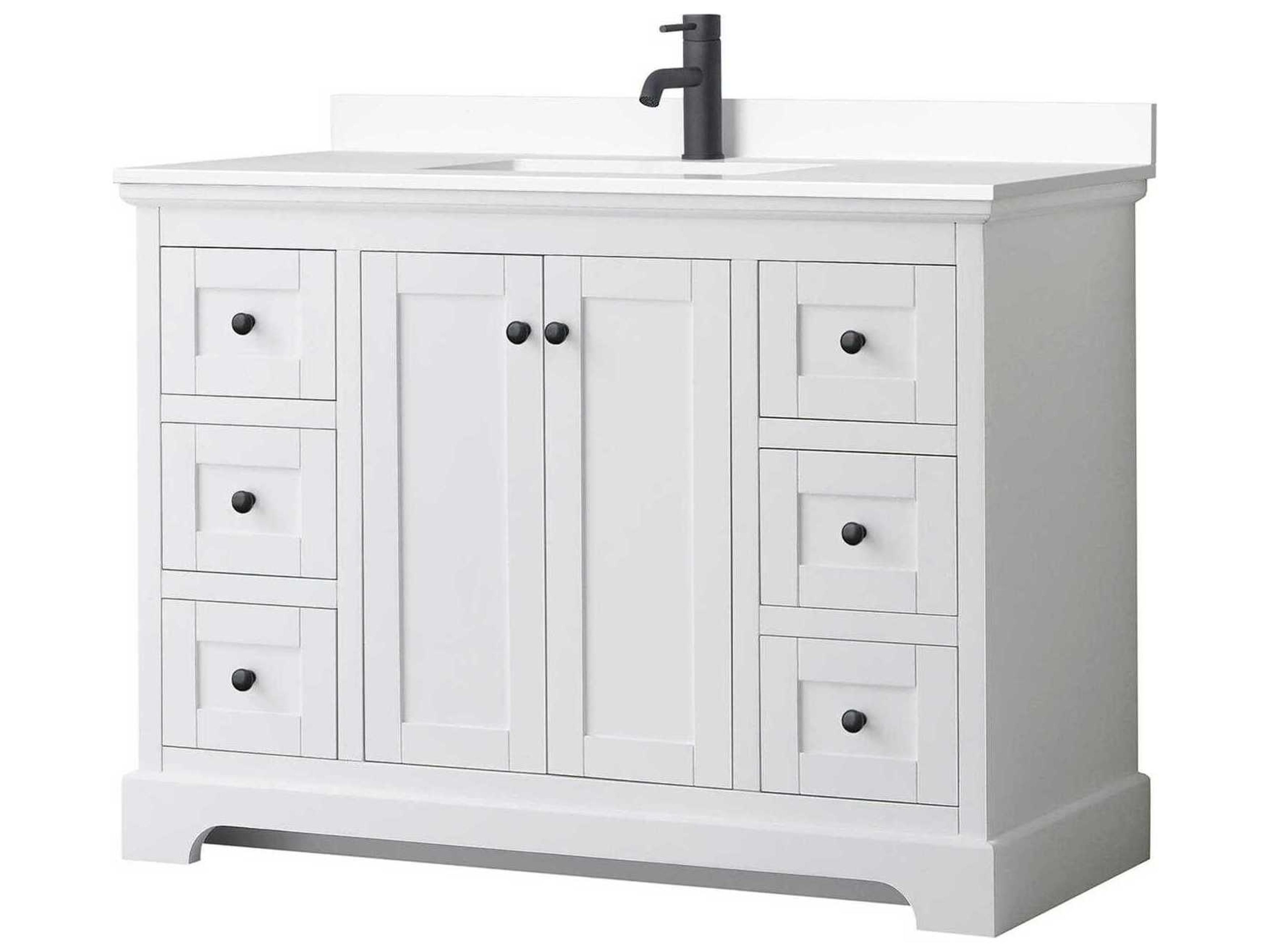 Wyndham Collection Avery 48" White Vanity