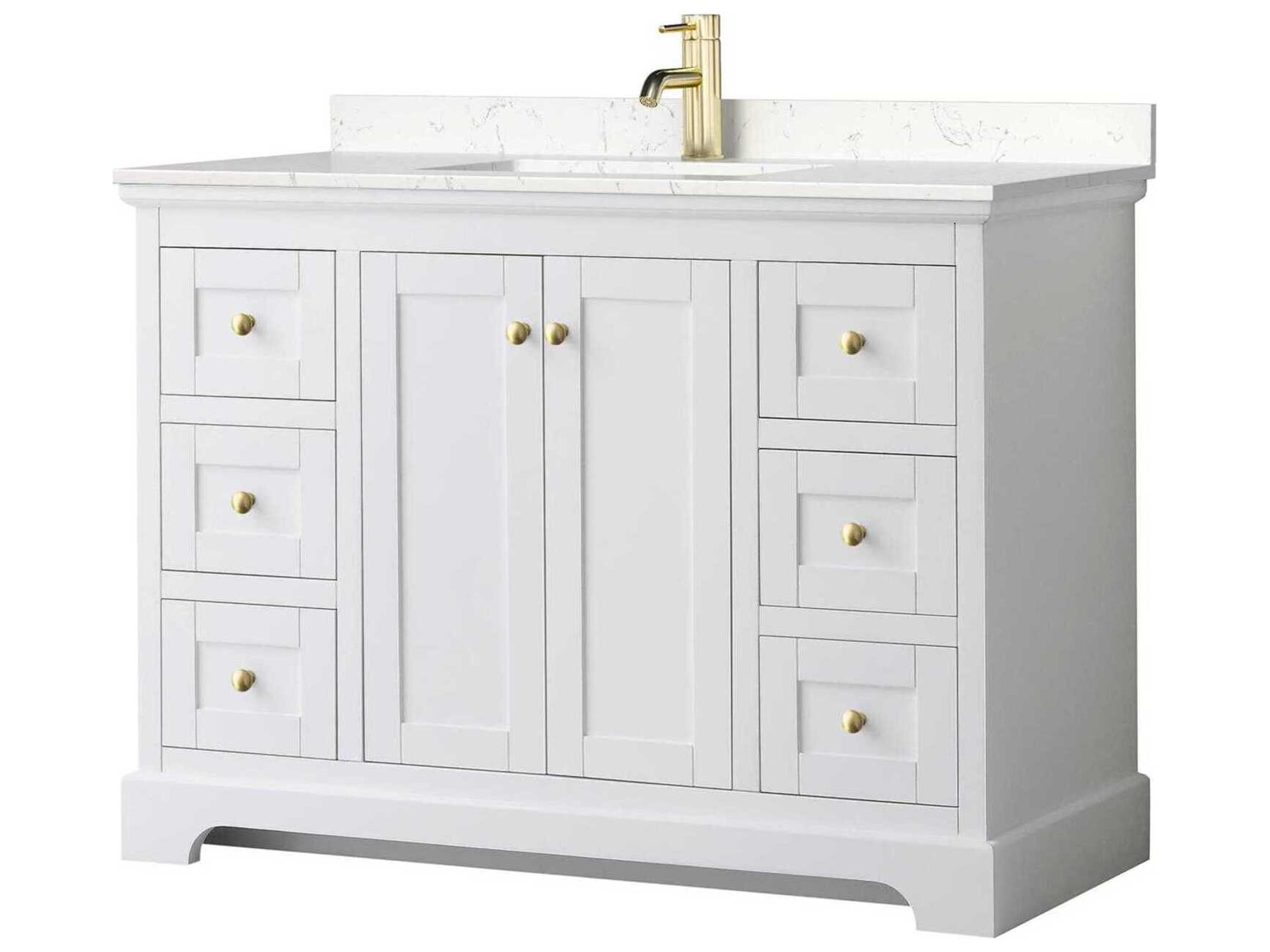 Wyndham Collection Avery 48" White Vanity