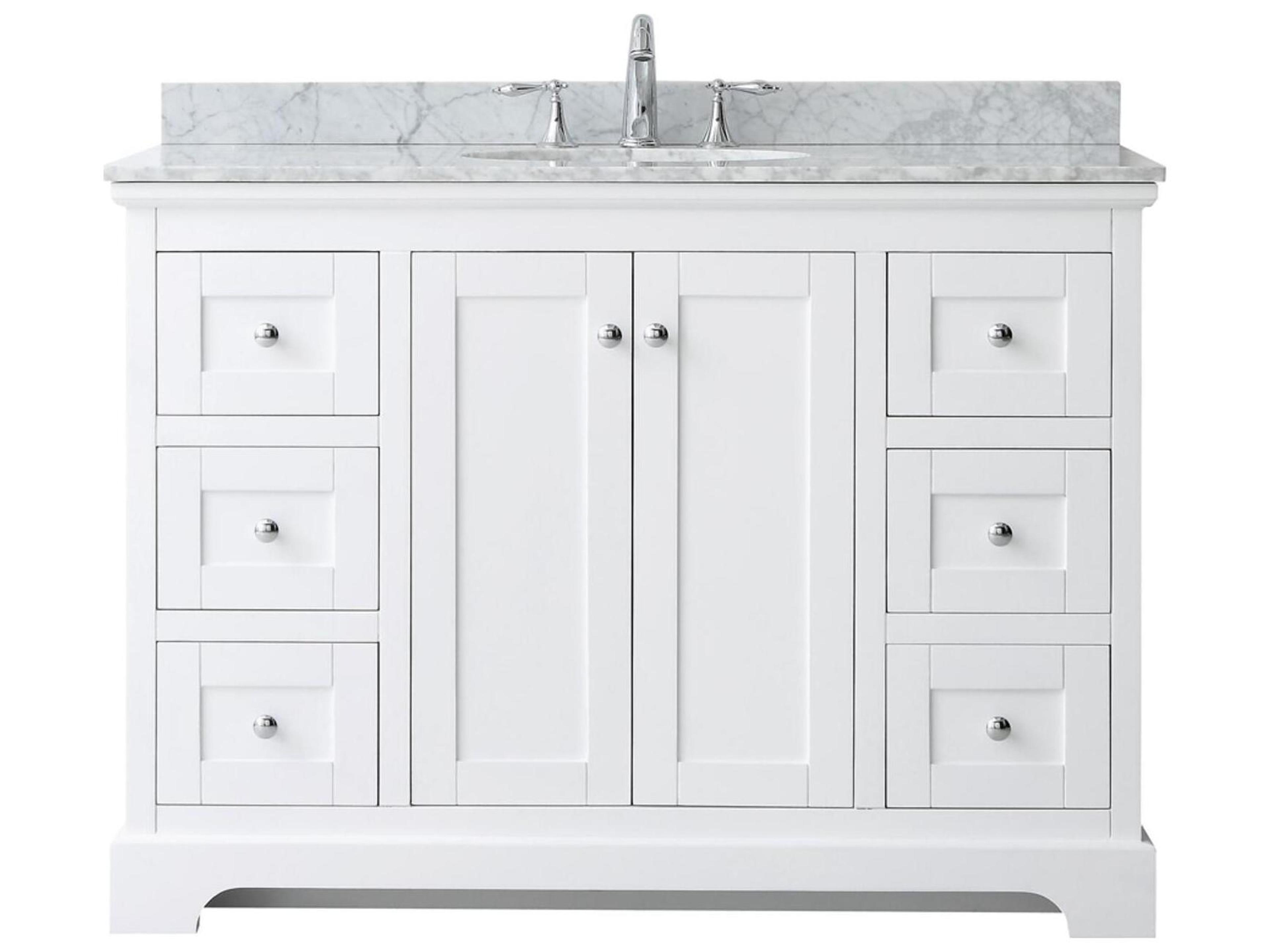 Wyndham Collection Avery 48" White Vanity