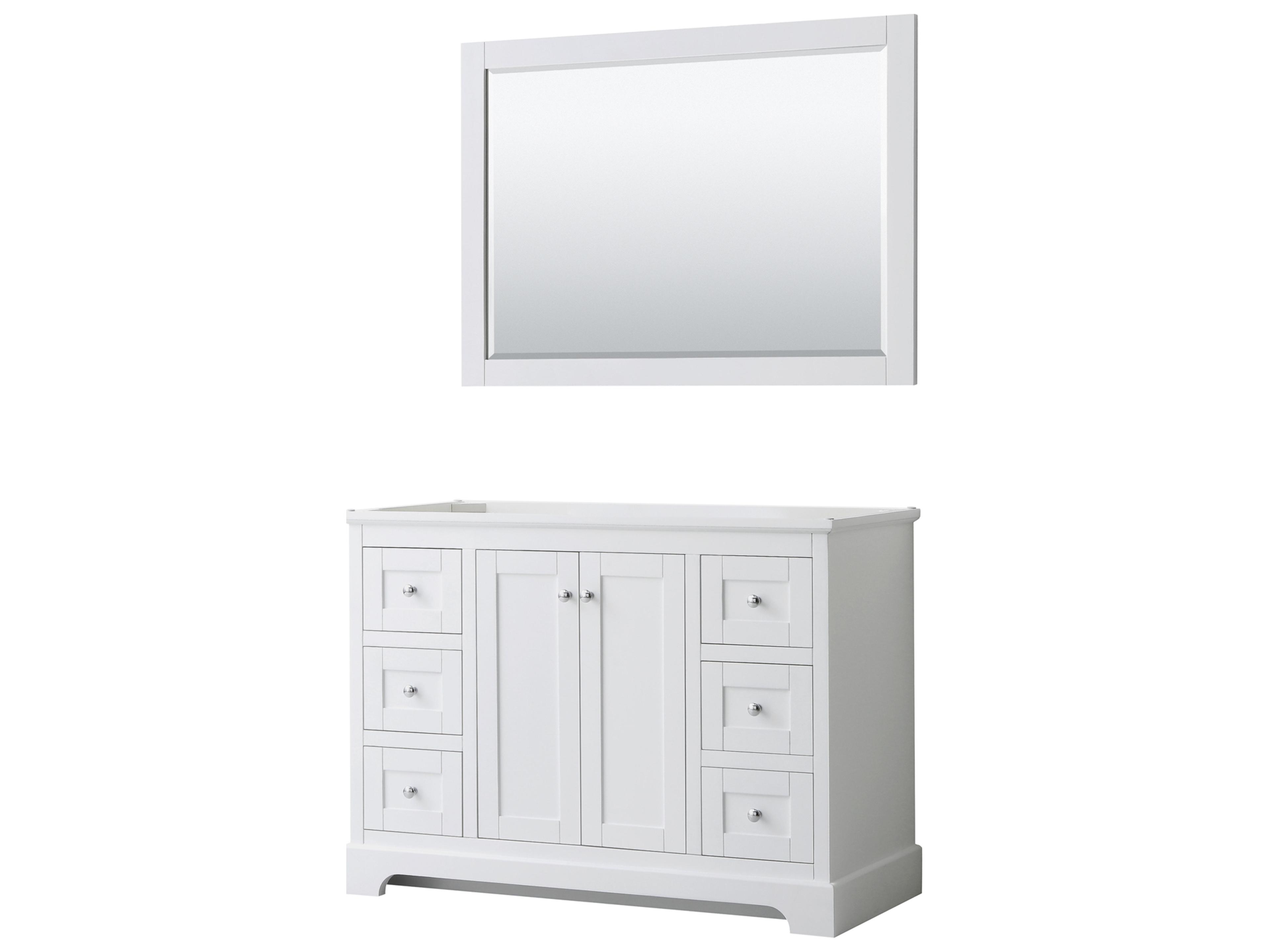 Avery 47" White Vanity with 46" Mirror