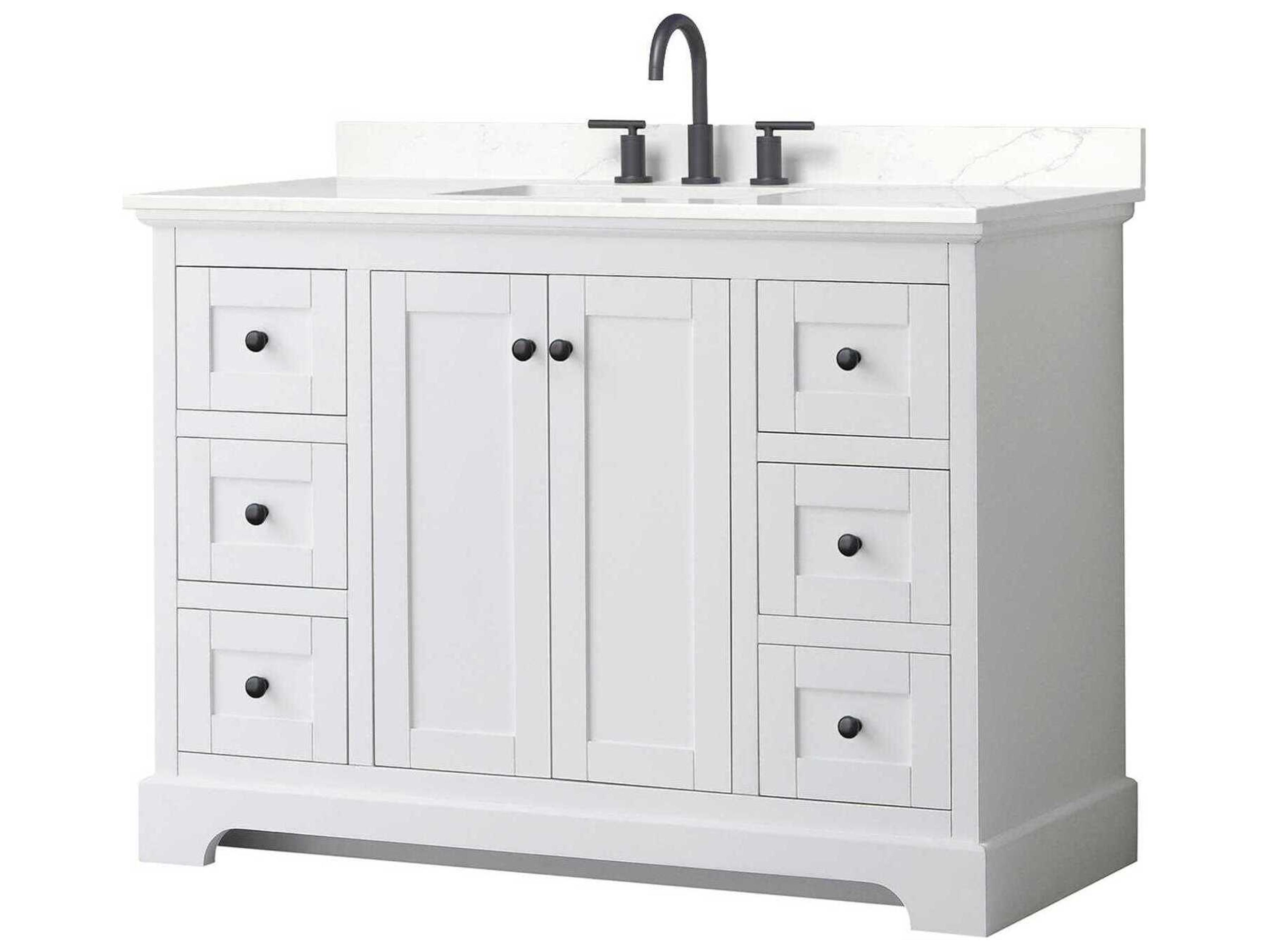 Wyndham Collection Avery 48" White Vanity