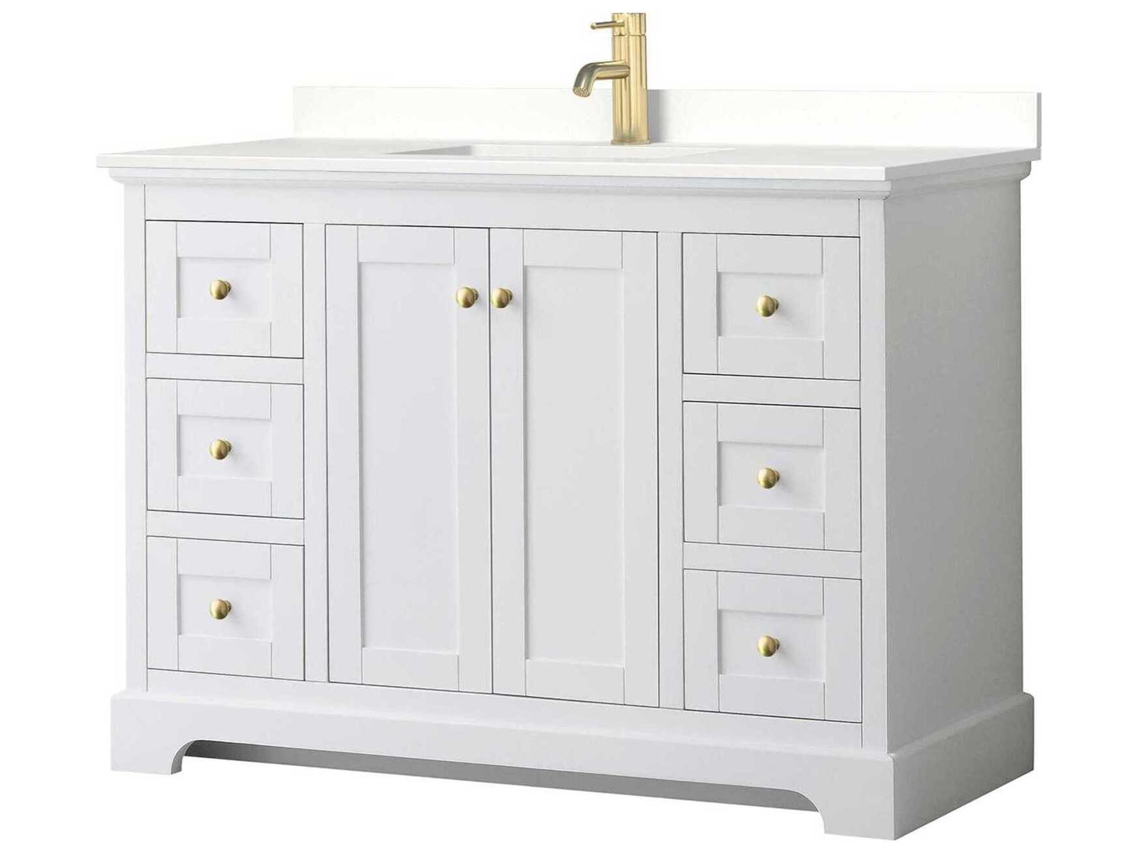 Wyndham Collection Avery 48" White Vanity