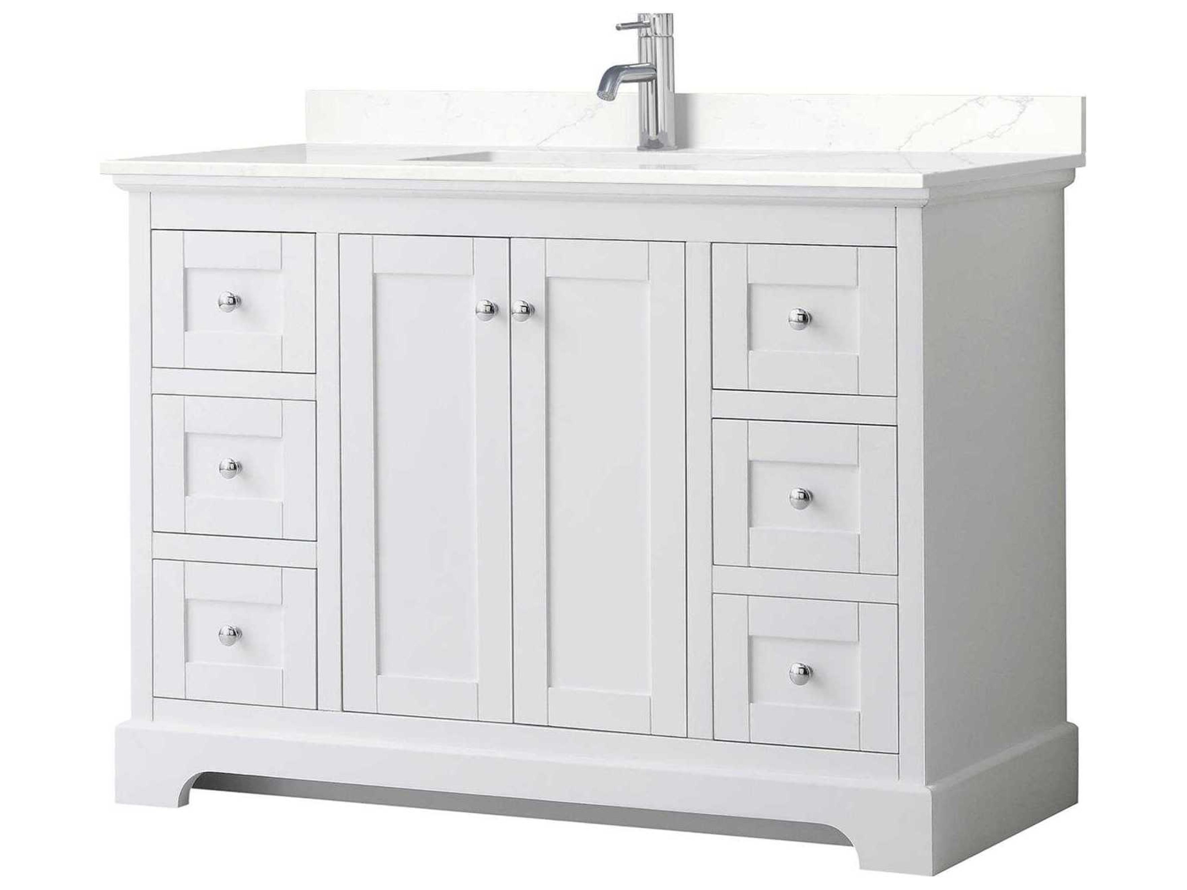 Wyndham Collection Avery 48" White Vanity