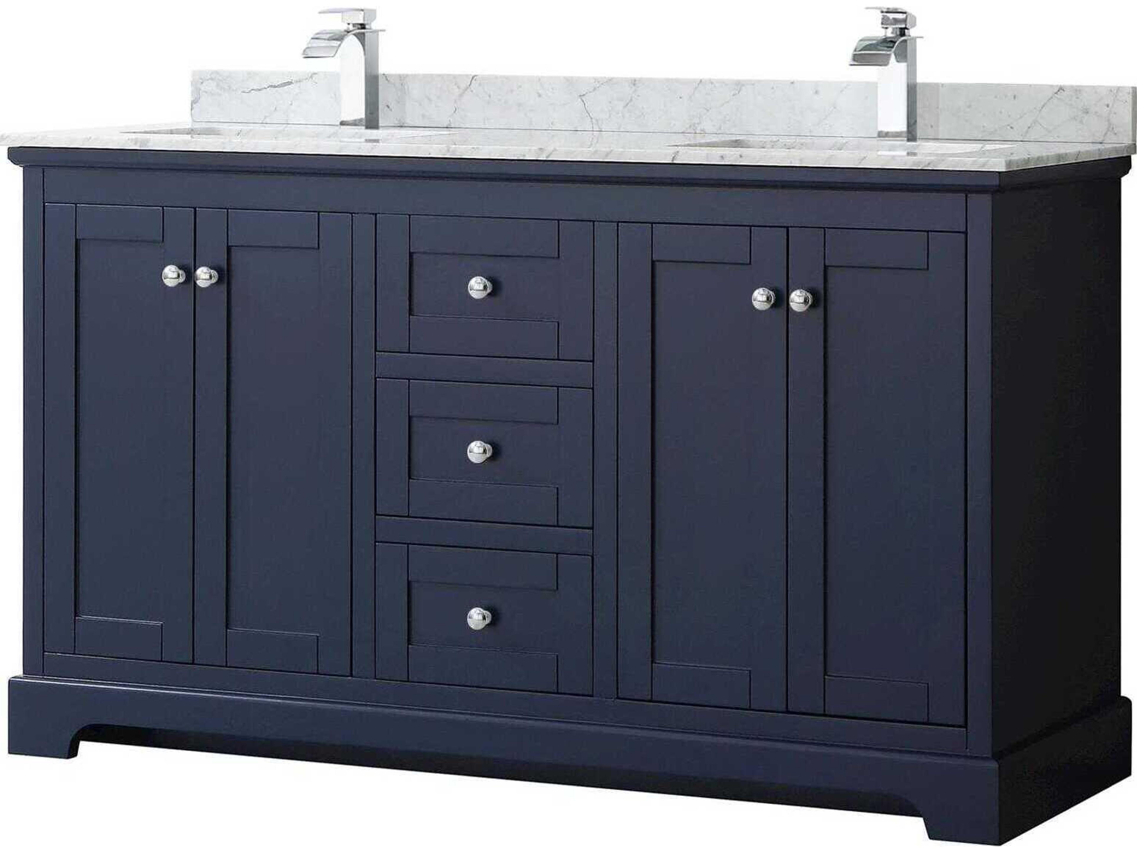 Wyndham Collection Avery 60" Dark Blue Vanity