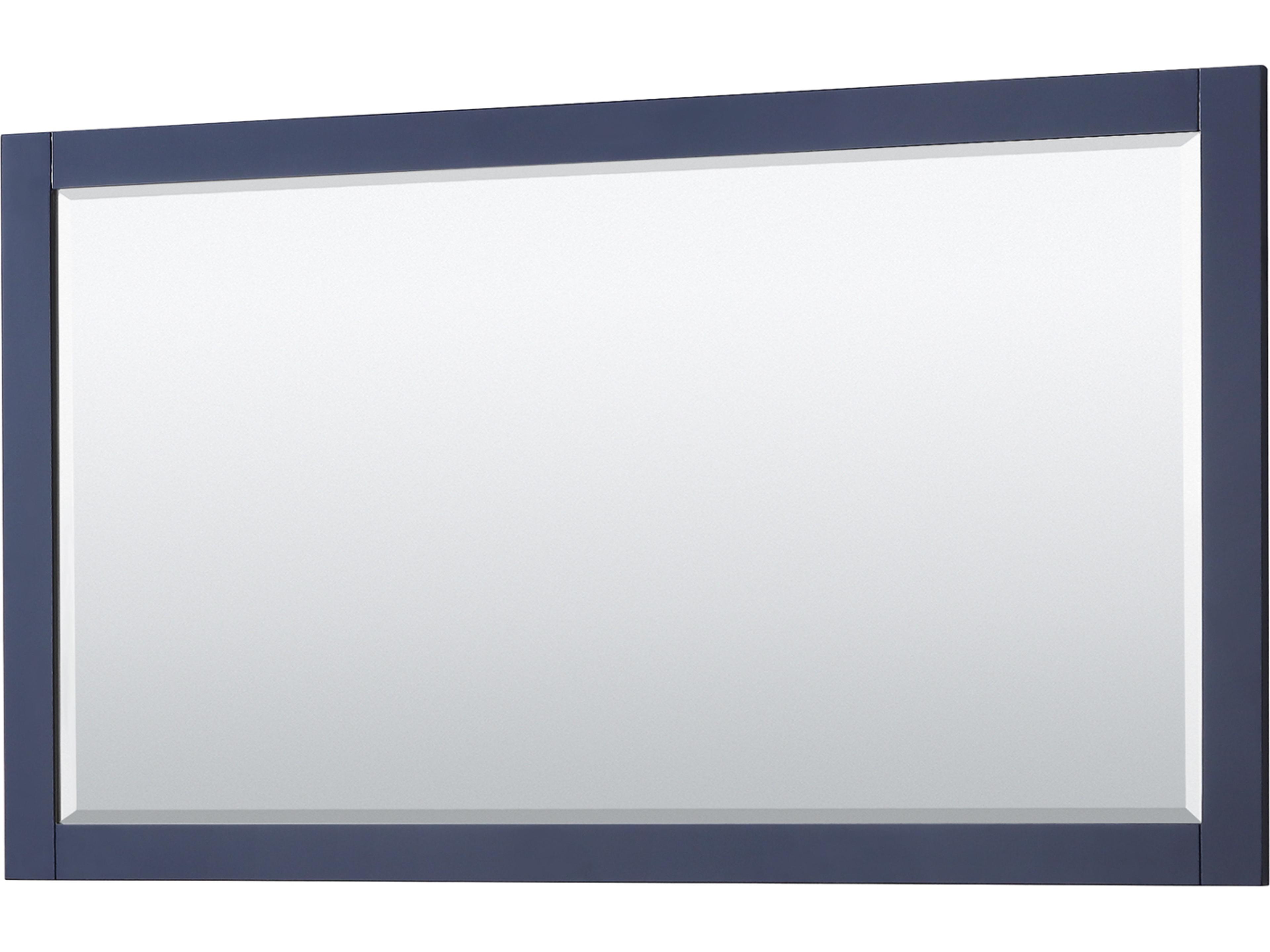 Wyndham Collection Avery 59" Dark Blue Vanity with 58" Mirror