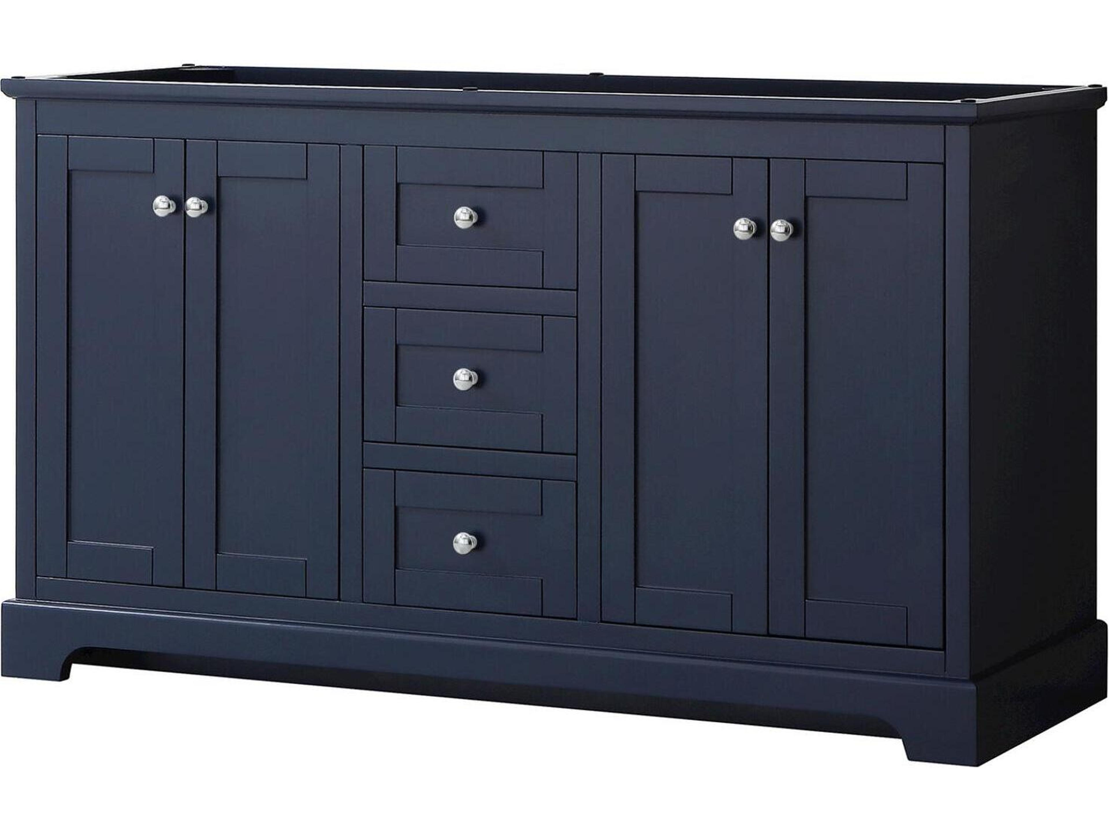 Wyndham Collection Avery 59" Dark Blue Vanity