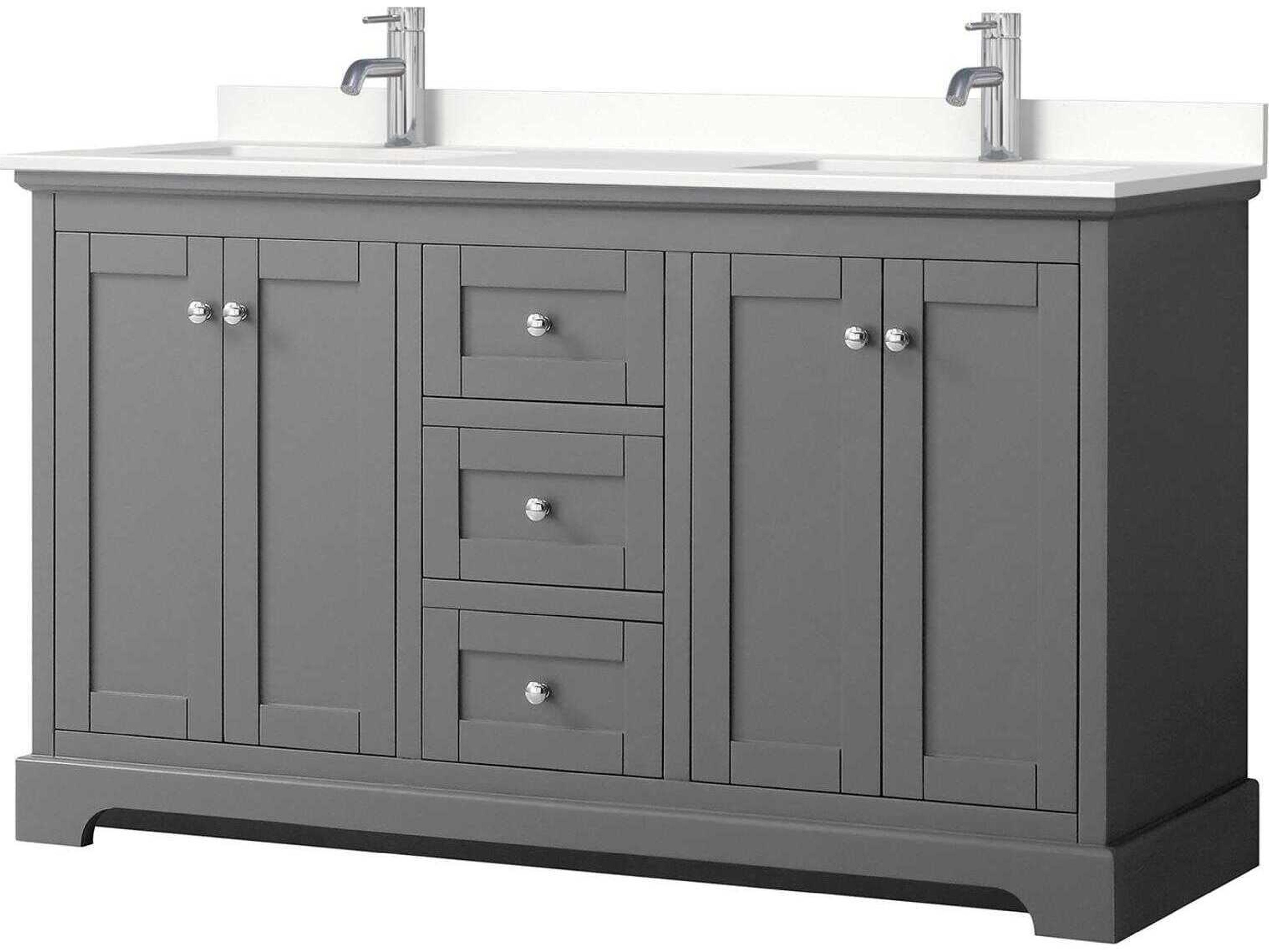 Wyndham Collection Avery 60" Dark Gray Vanity
