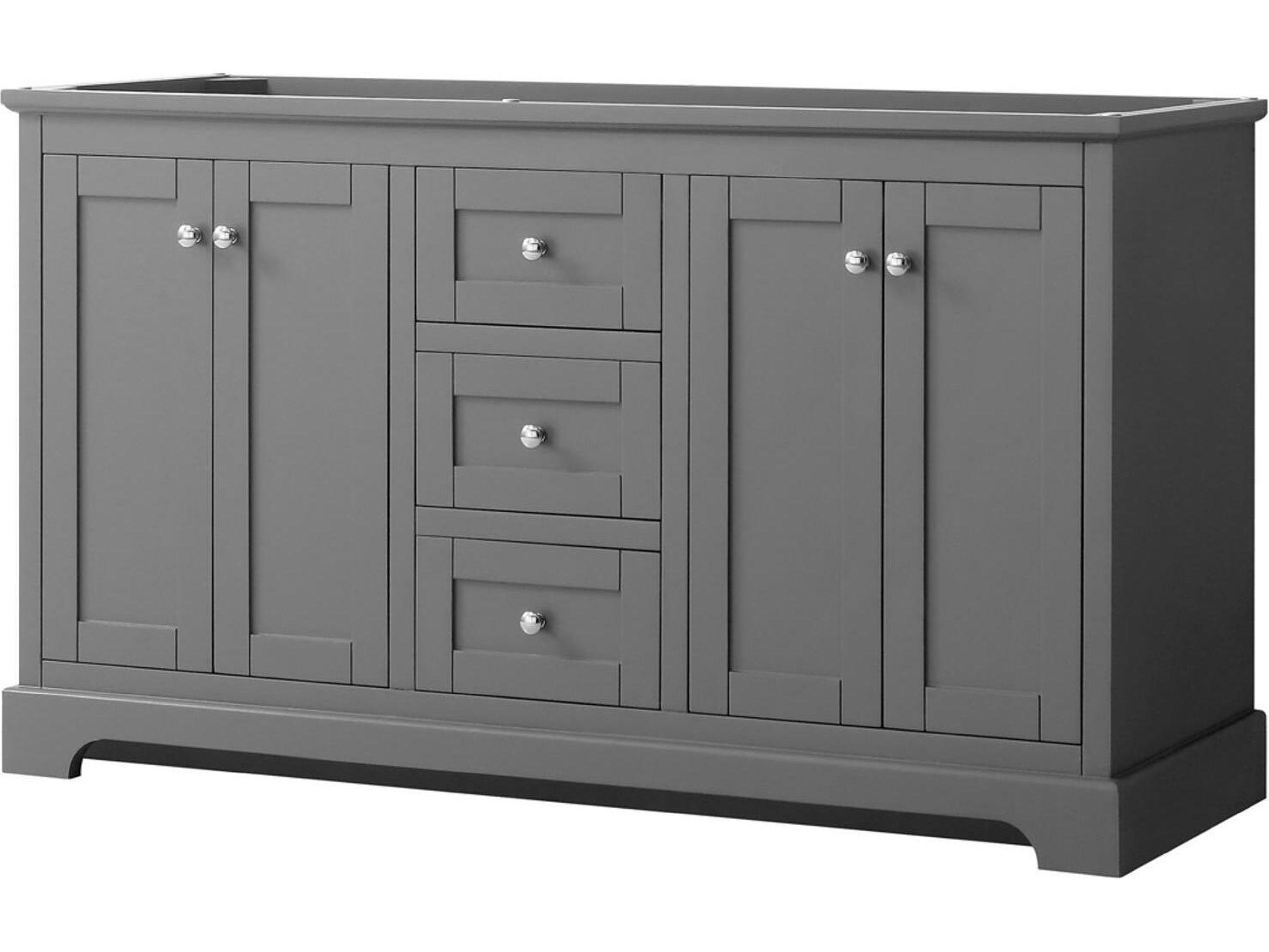 Wyndham Collection Avery 59" Dark Gray Vanity