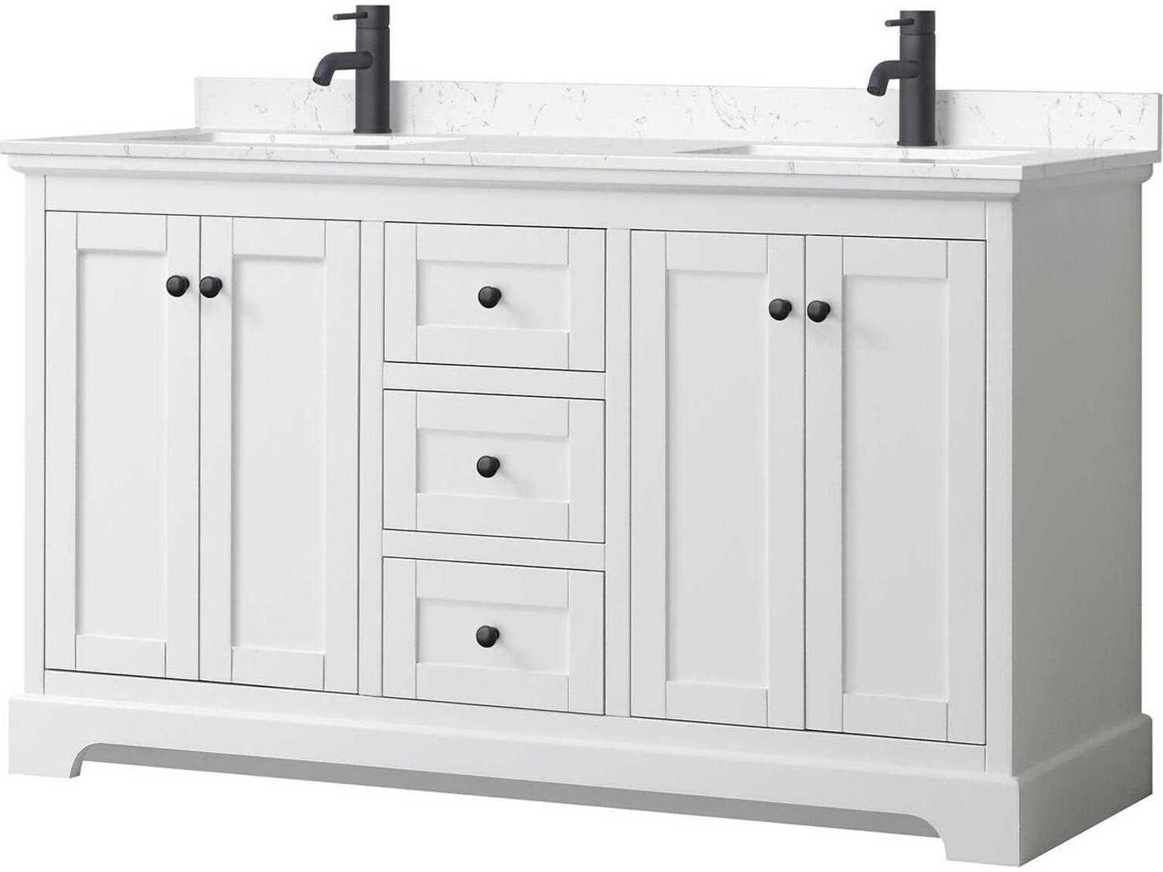 Wyndham Collection Avery 60" White Vanity
