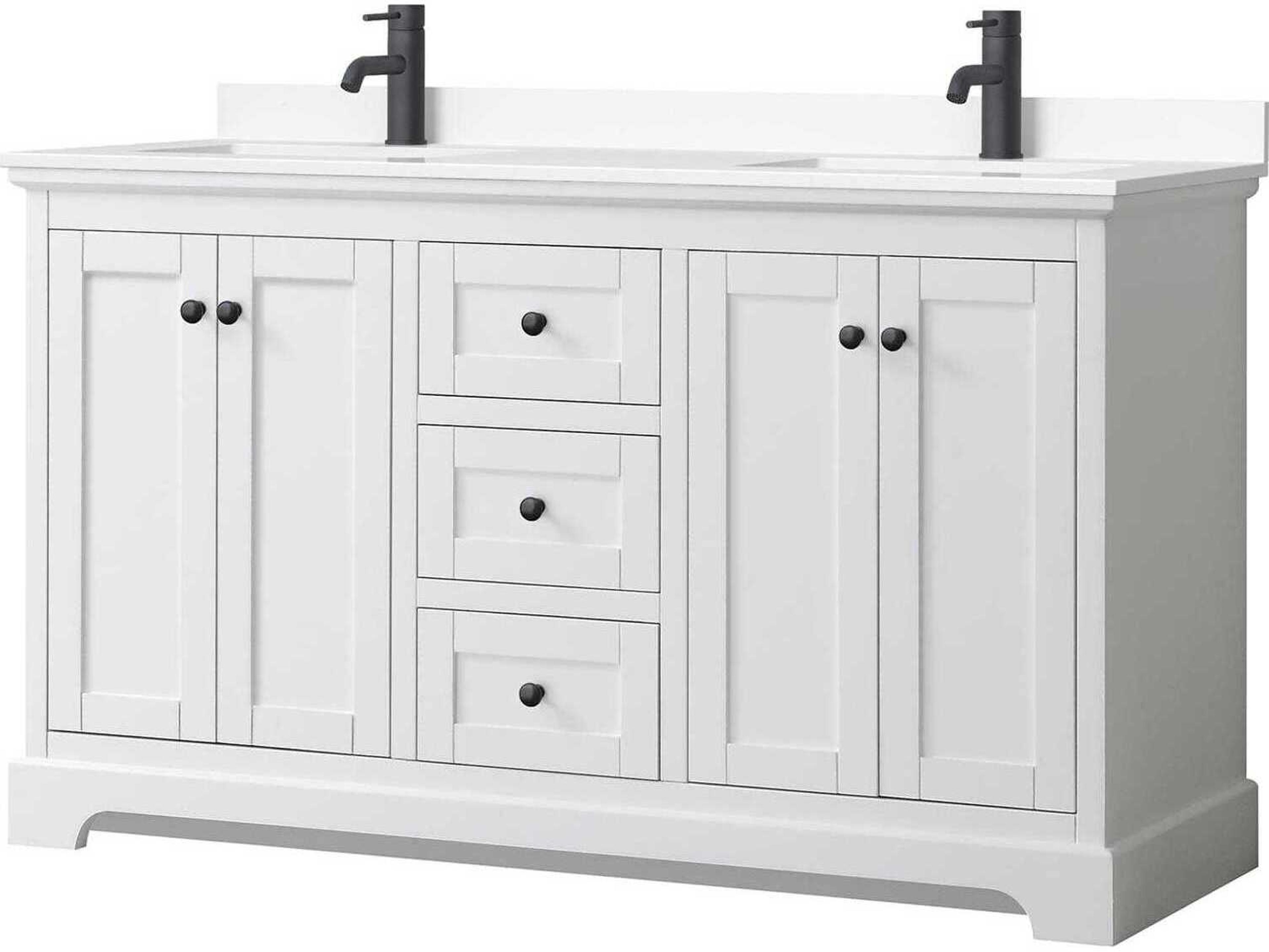 Wyndham Collection Avery 60" White Vanity