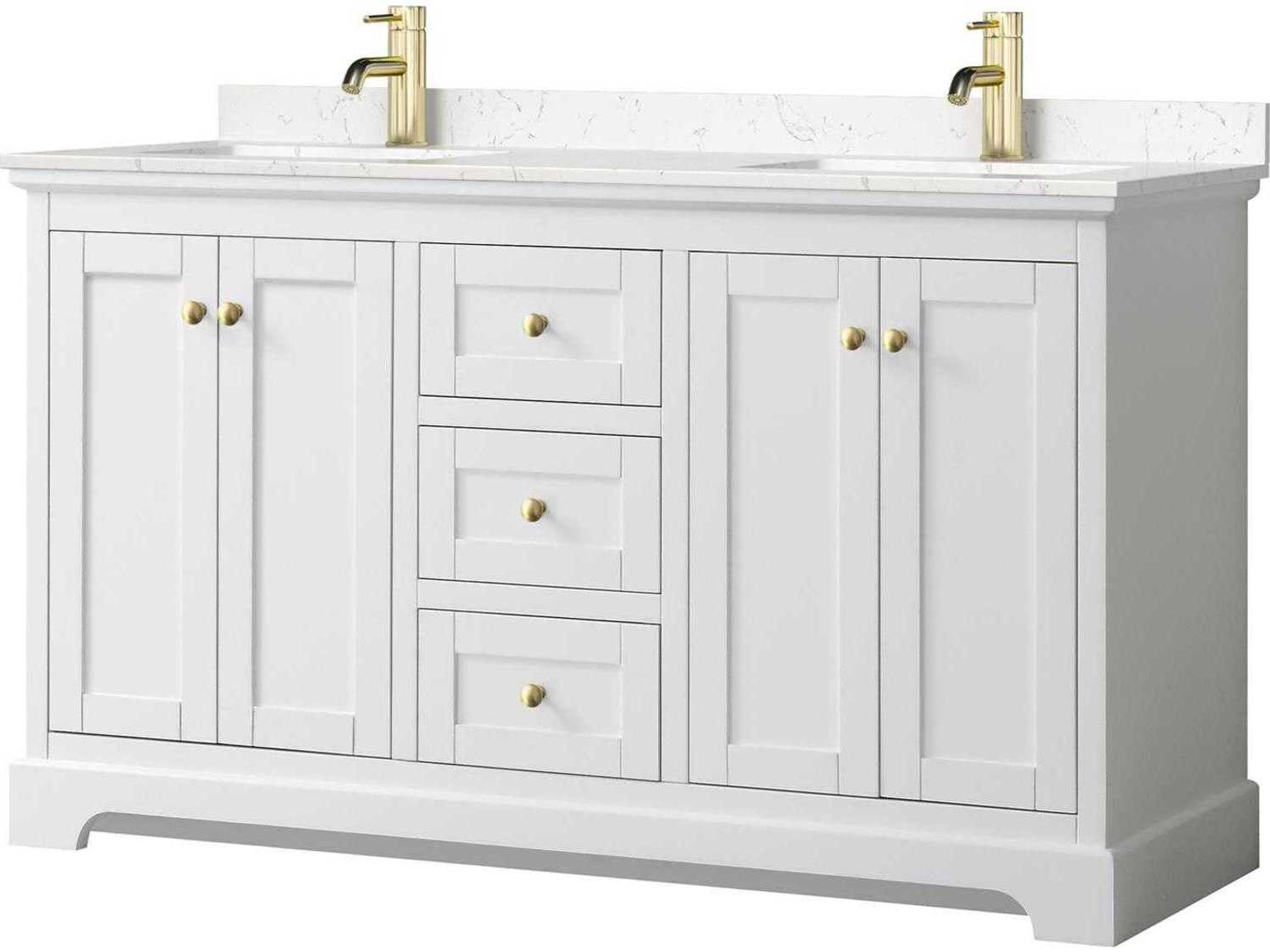 Wyndham Collection Avery 60" White Vanity