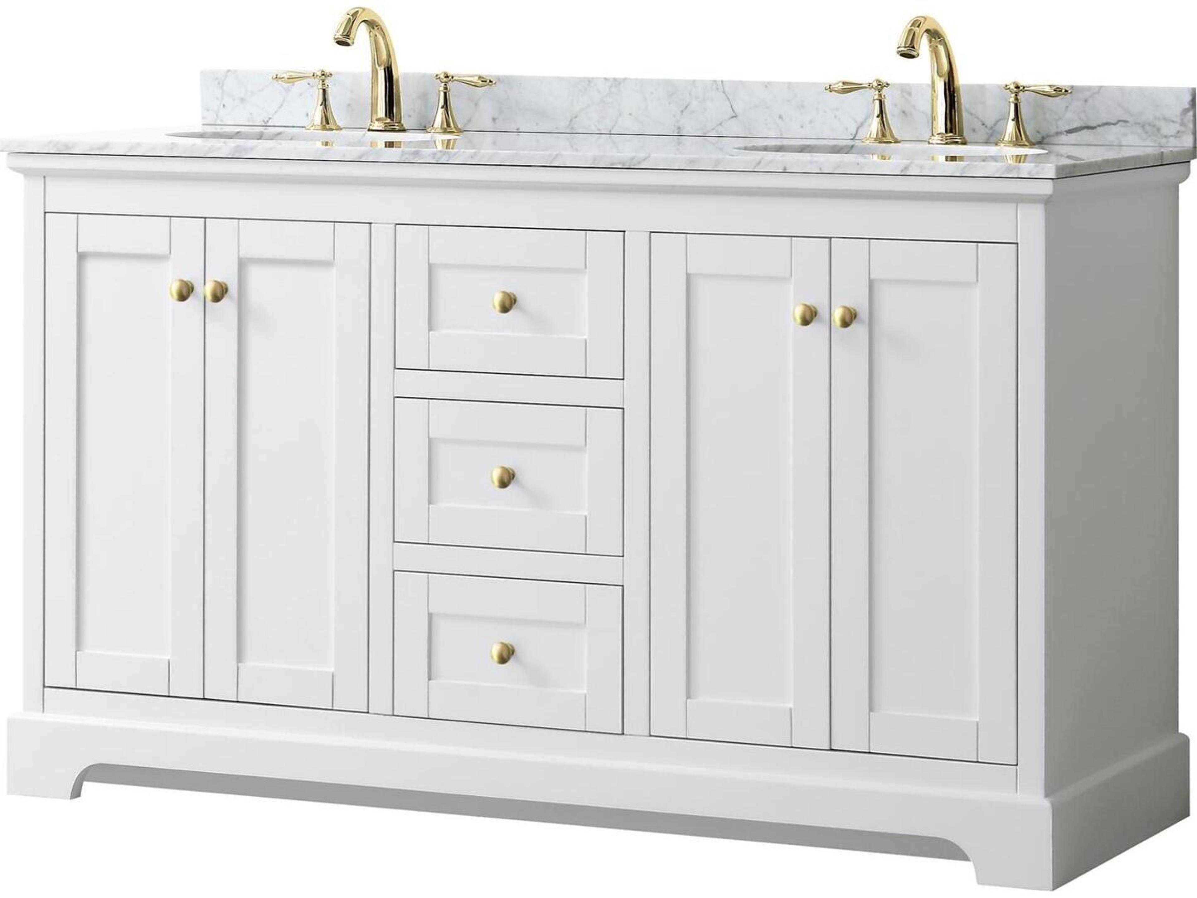 Wyndham Collection Avery 60" White Vanity