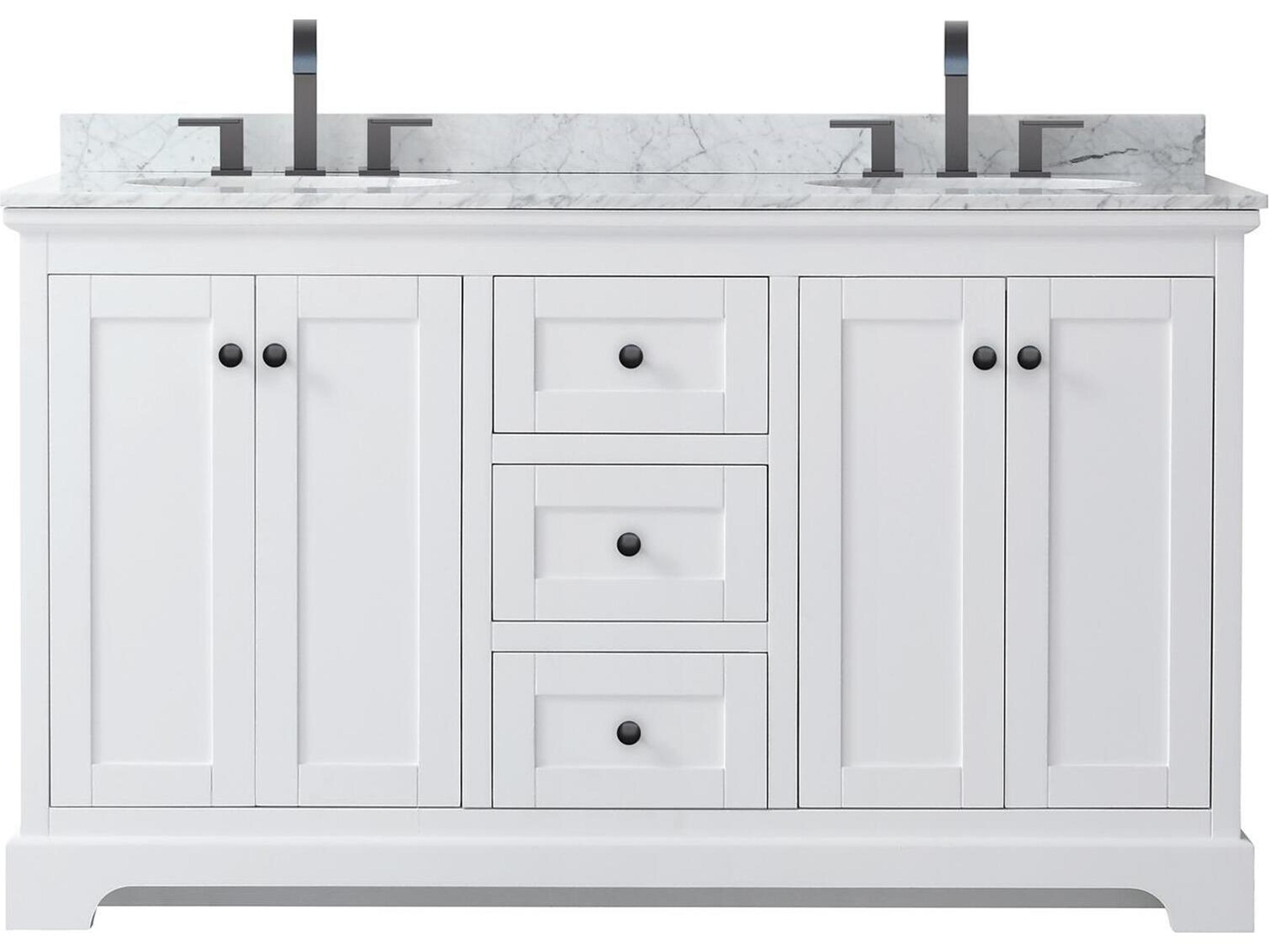 Wyndham Collection Avery 60" White Vanity