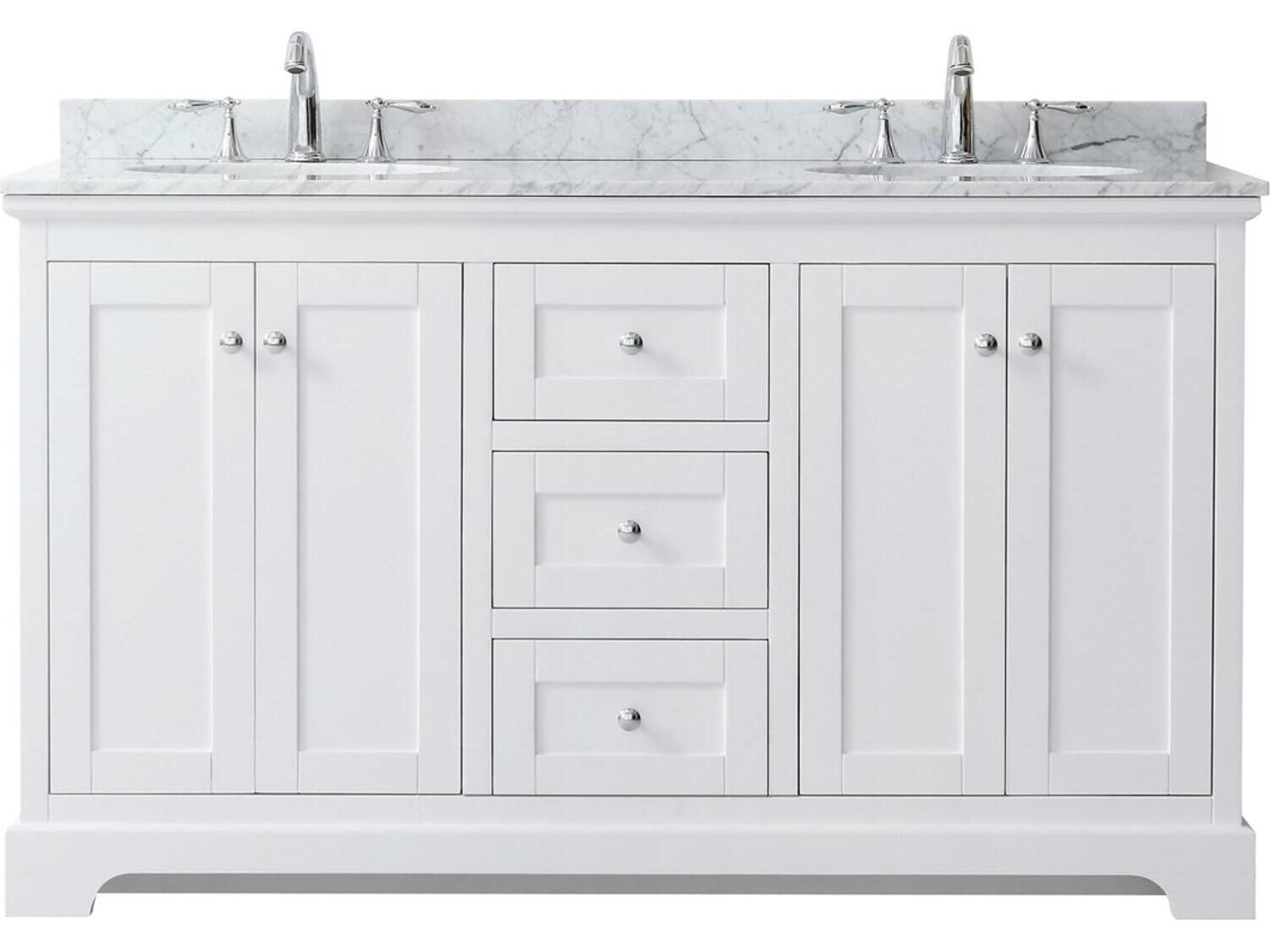 Wyndham Collection Avery 60" White Vanity