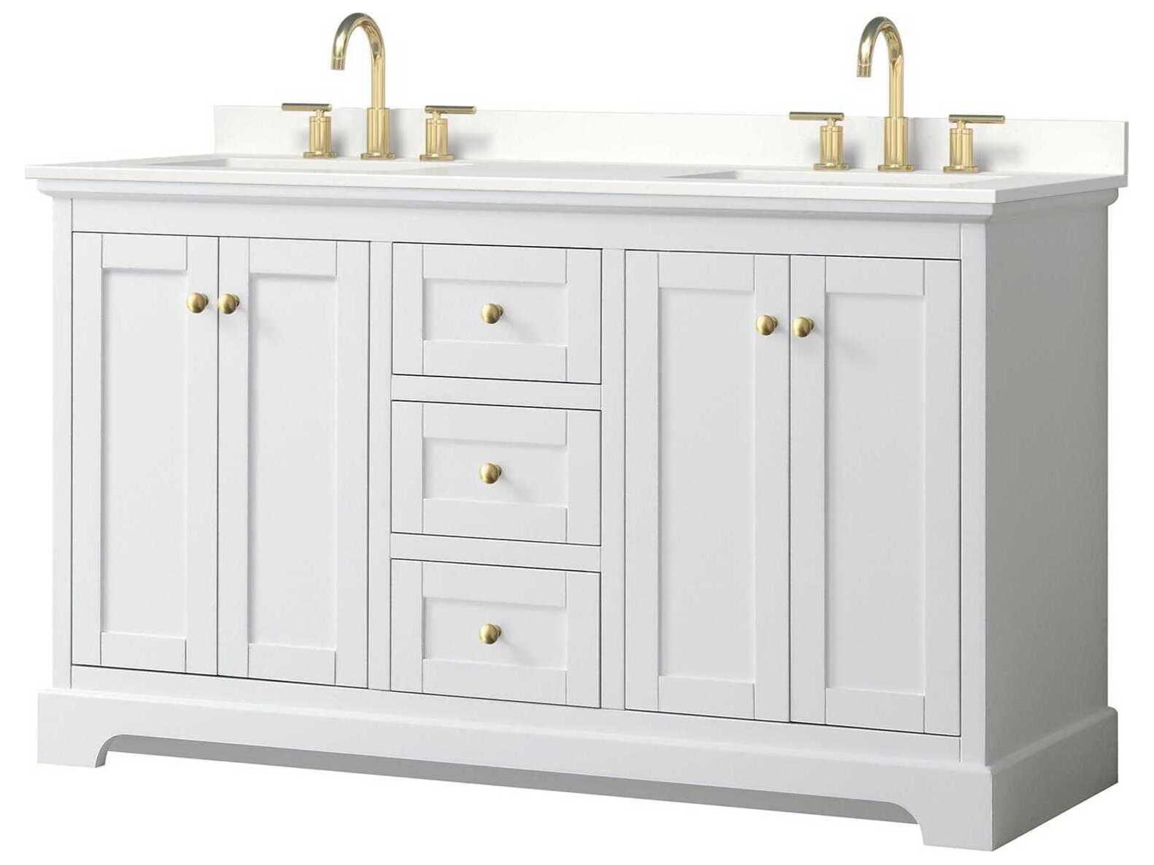 Wyndham Collection Avery 60" White Vanity