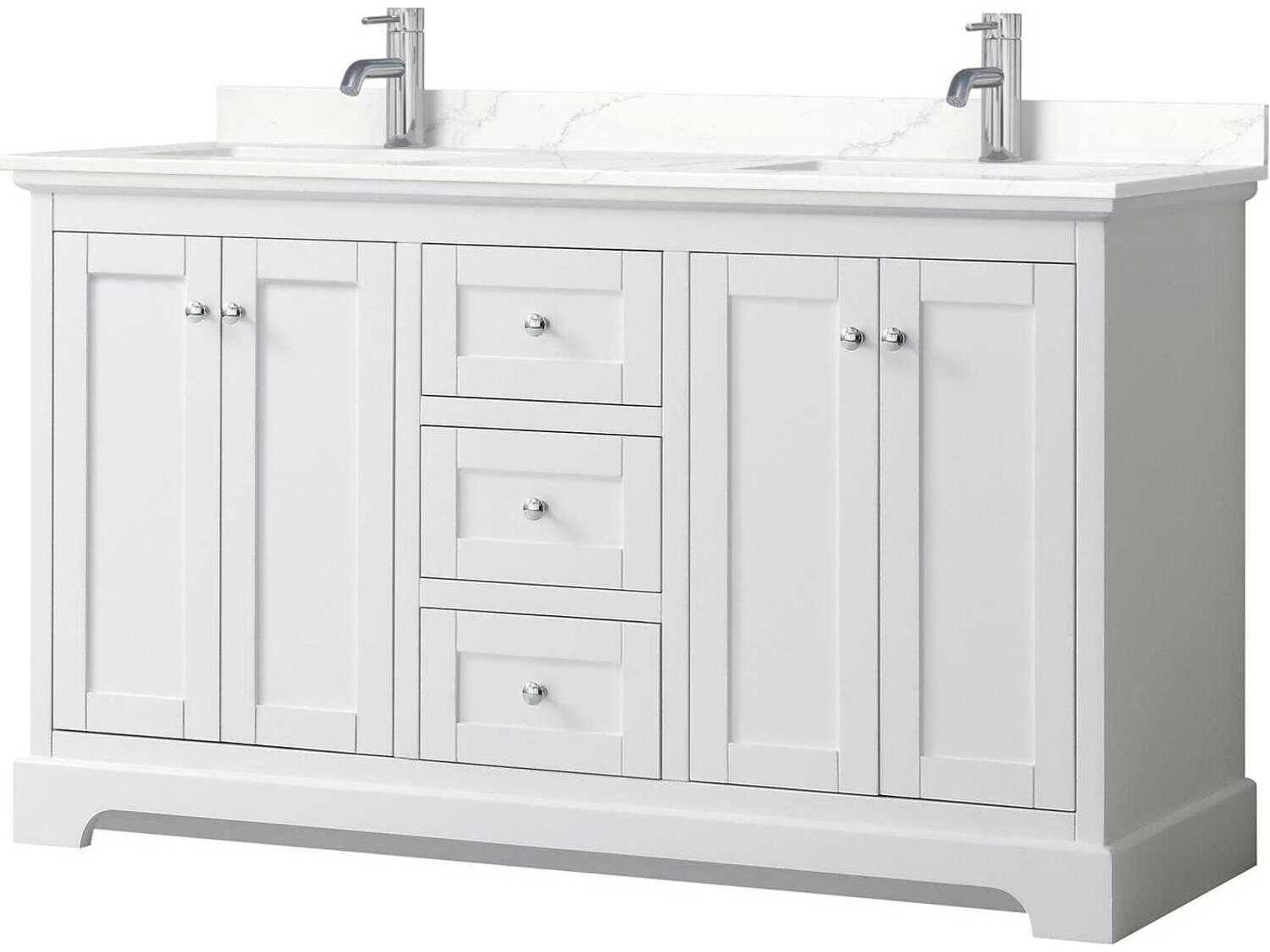 Wyndham Collection Avery 60" White Vanity
