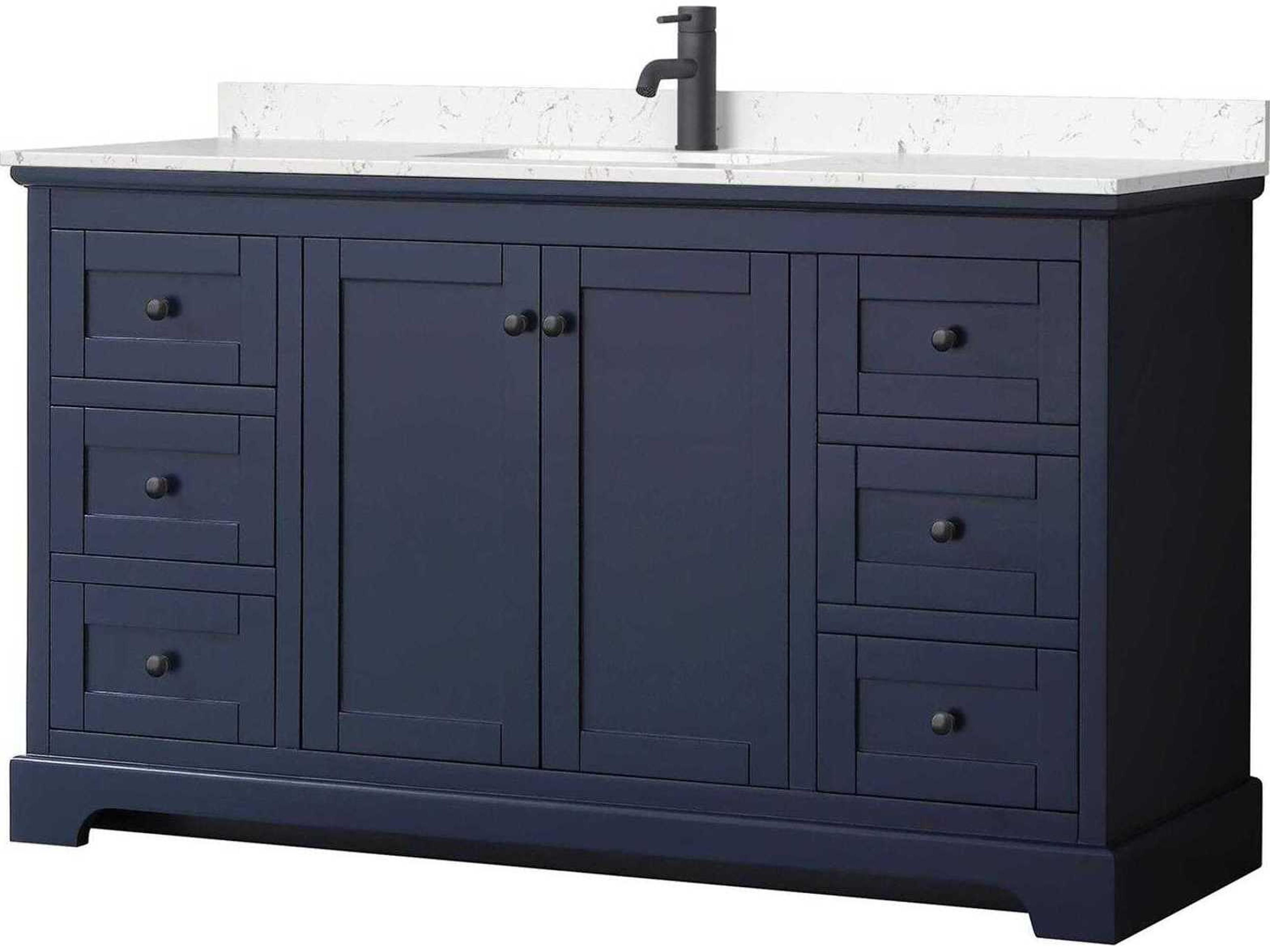 Avery 60" Dark Blue Vanity