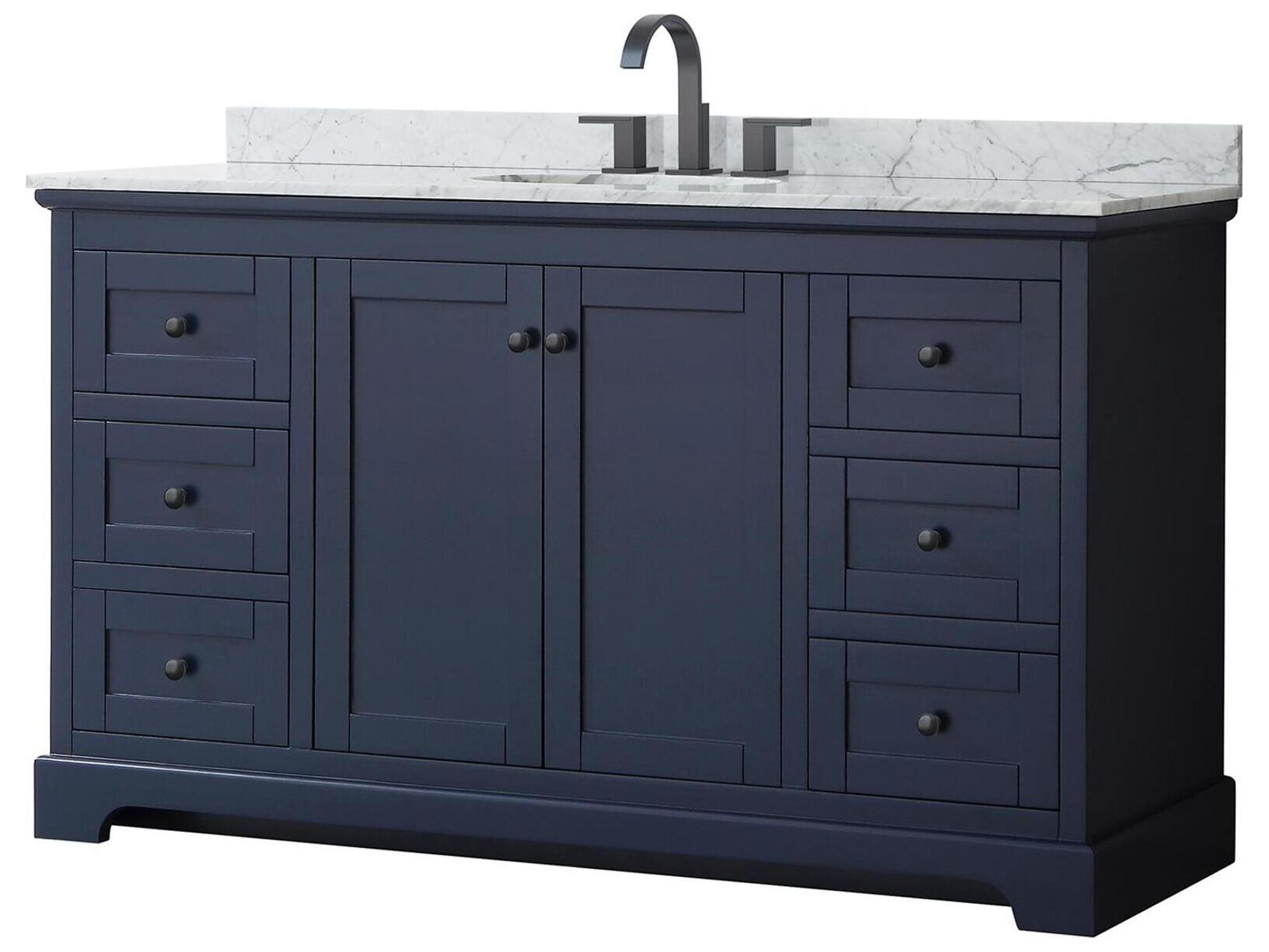 Avery 60" Dark Blue Vanity