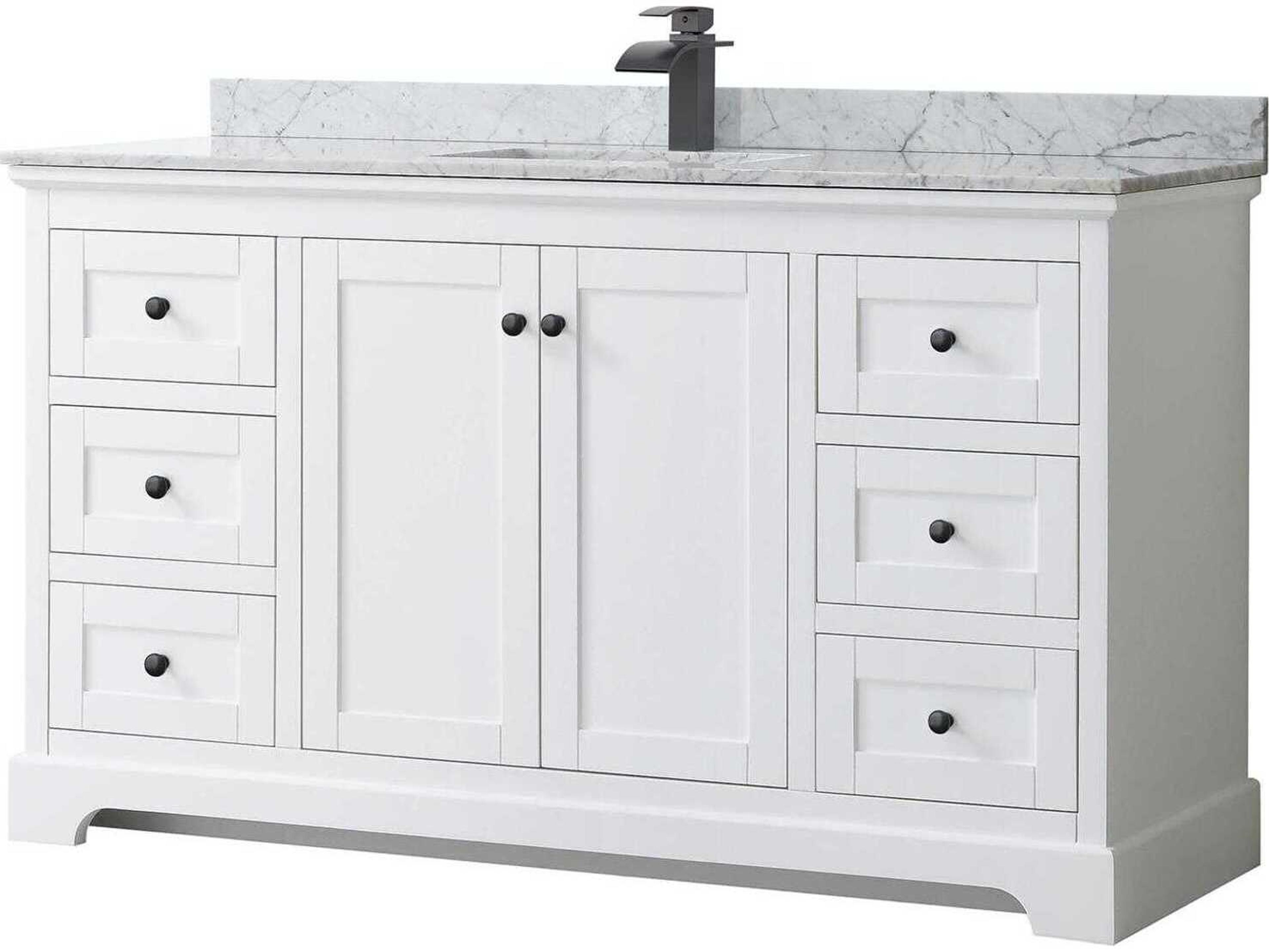 Wyndham Collection Avery 60" White Vanity