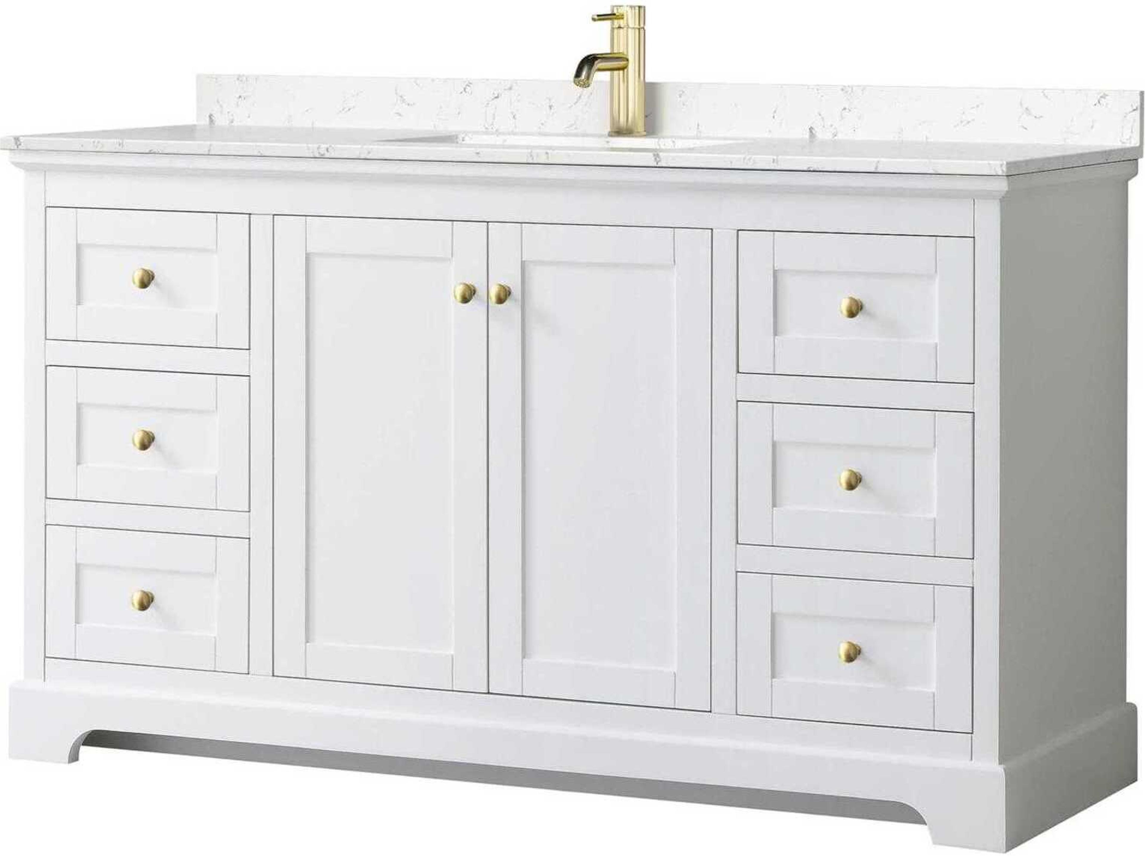 Wyndham Collection Avery 60" White Vanity
