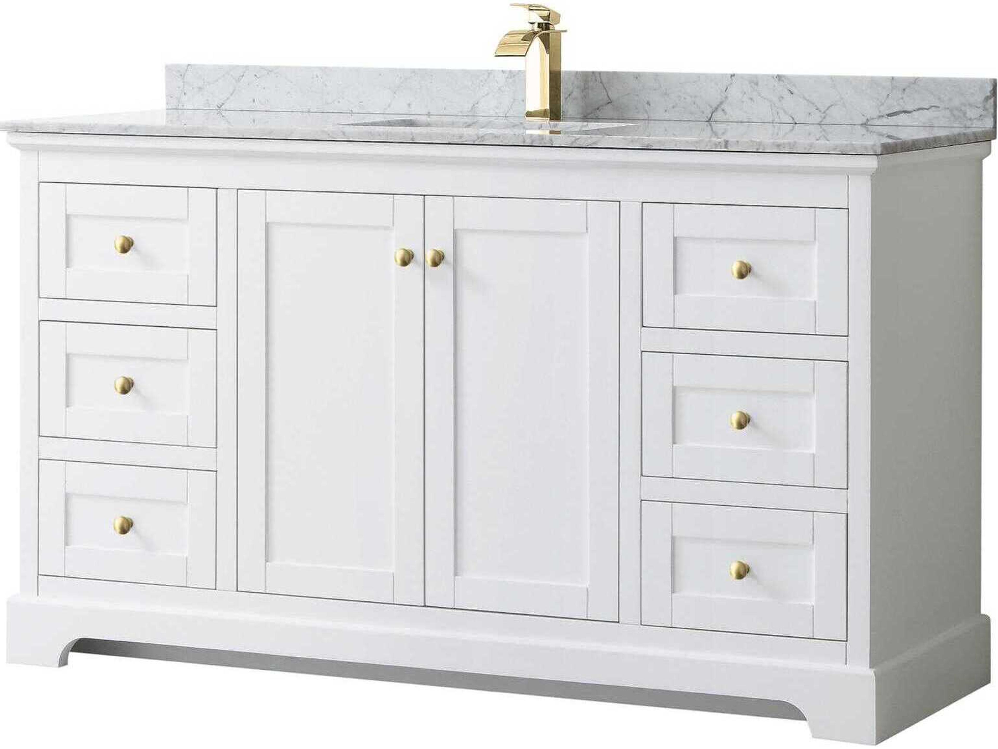 Wyndham Collection Avery 60" White Vanity